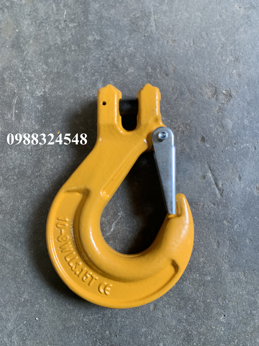 Móc cẩu chốt xích có lưỡi gà 3.15 tấn 8-CSH-10 / 3.15 ton Grade 80 Clevis Sling Hook
