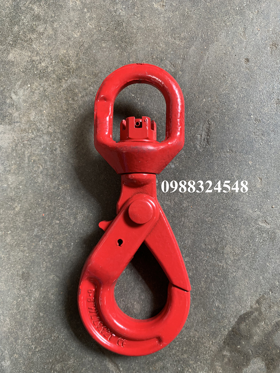 Móc cẩu khóa an toàn 1.12 tấn 8-SSK-06 / 1.12 ton Grade 80 Swivel Self-Locking Hook