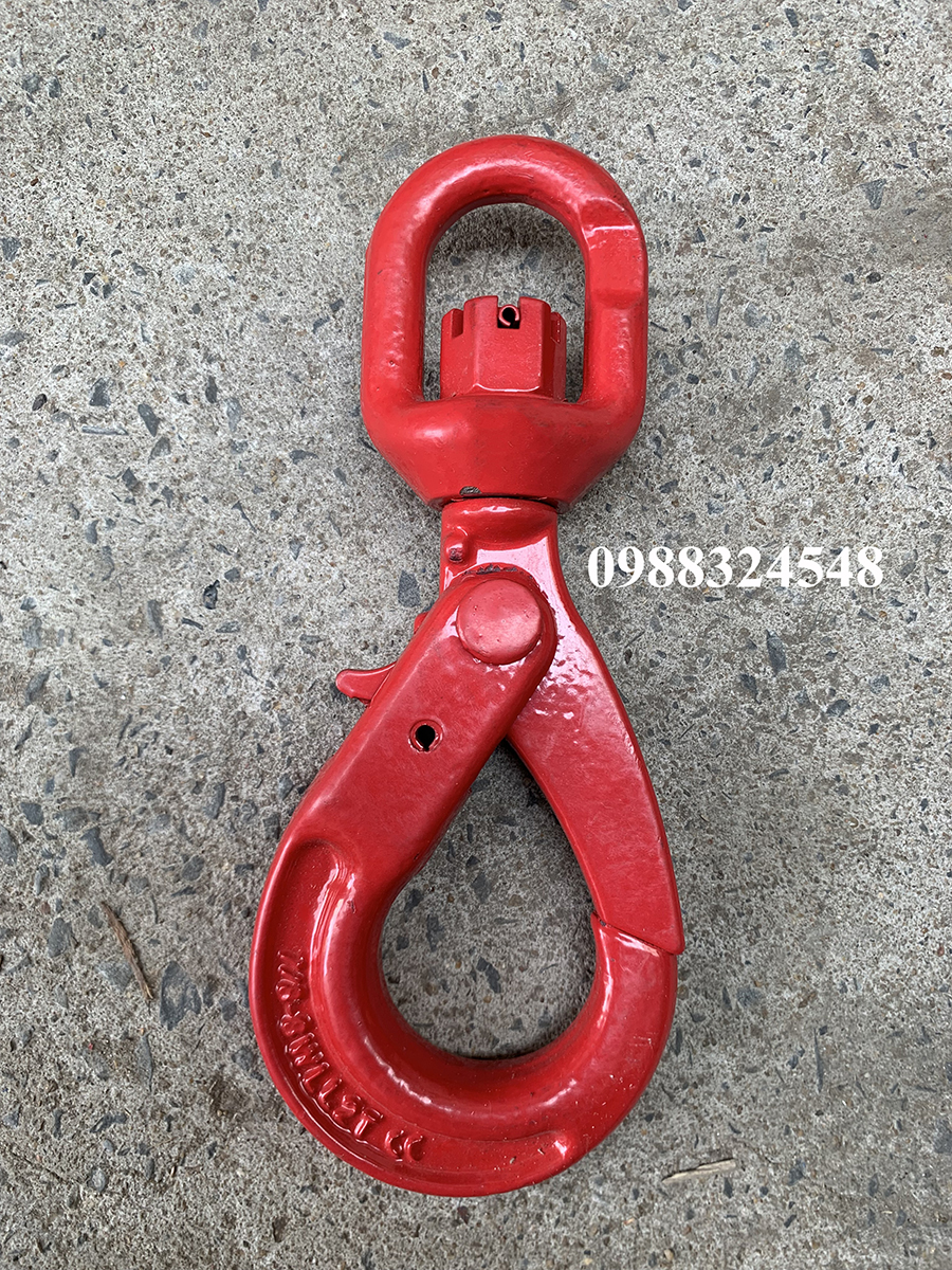Móc cẩu khóa an toàn 2 tấn 8-SSK-08 / 2 ton Grade 80 Swivel Self-Locking Hook