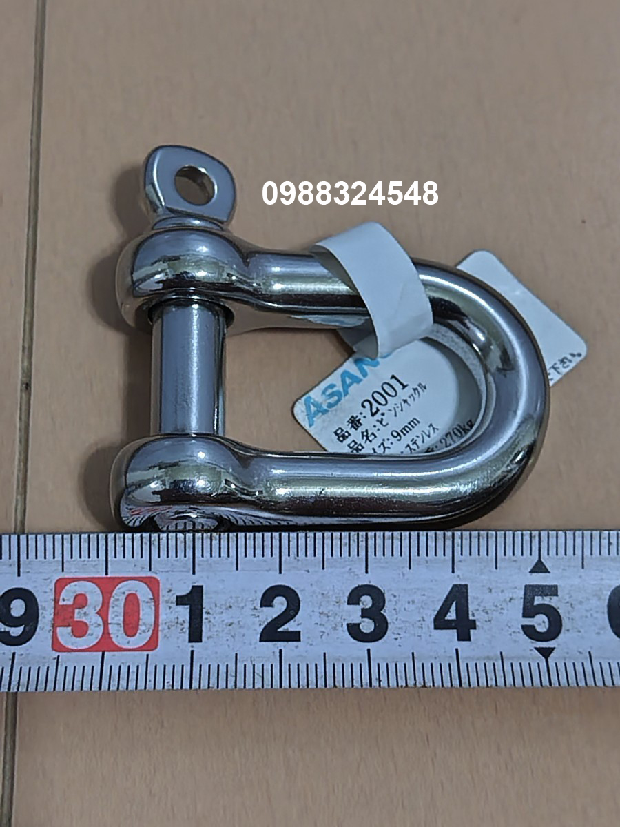 Ma ní inox 270Kgs Asano AK2001 / AK2001 Asano Stainless Steel Shackle