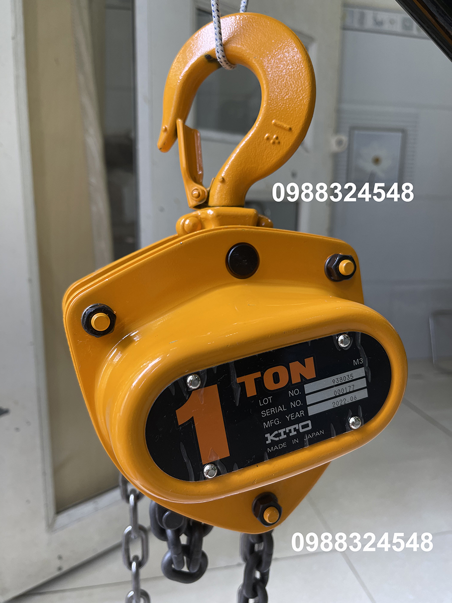 pa lăng kéo tay Kito 1 tấn 2.5 mét CB010