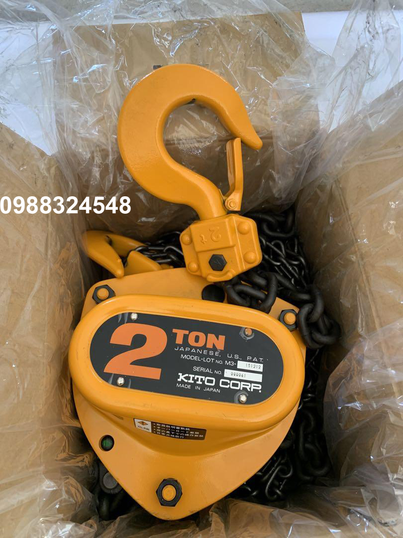 pa lăng kéo tay Kito 2 tấn 3 mét CB020