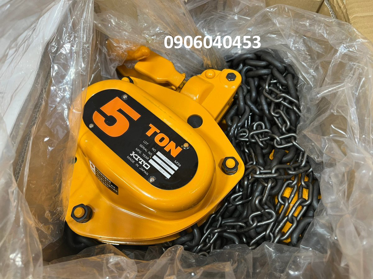 pa lăng kéo tay Kito 5 tấn 3 mét CB050