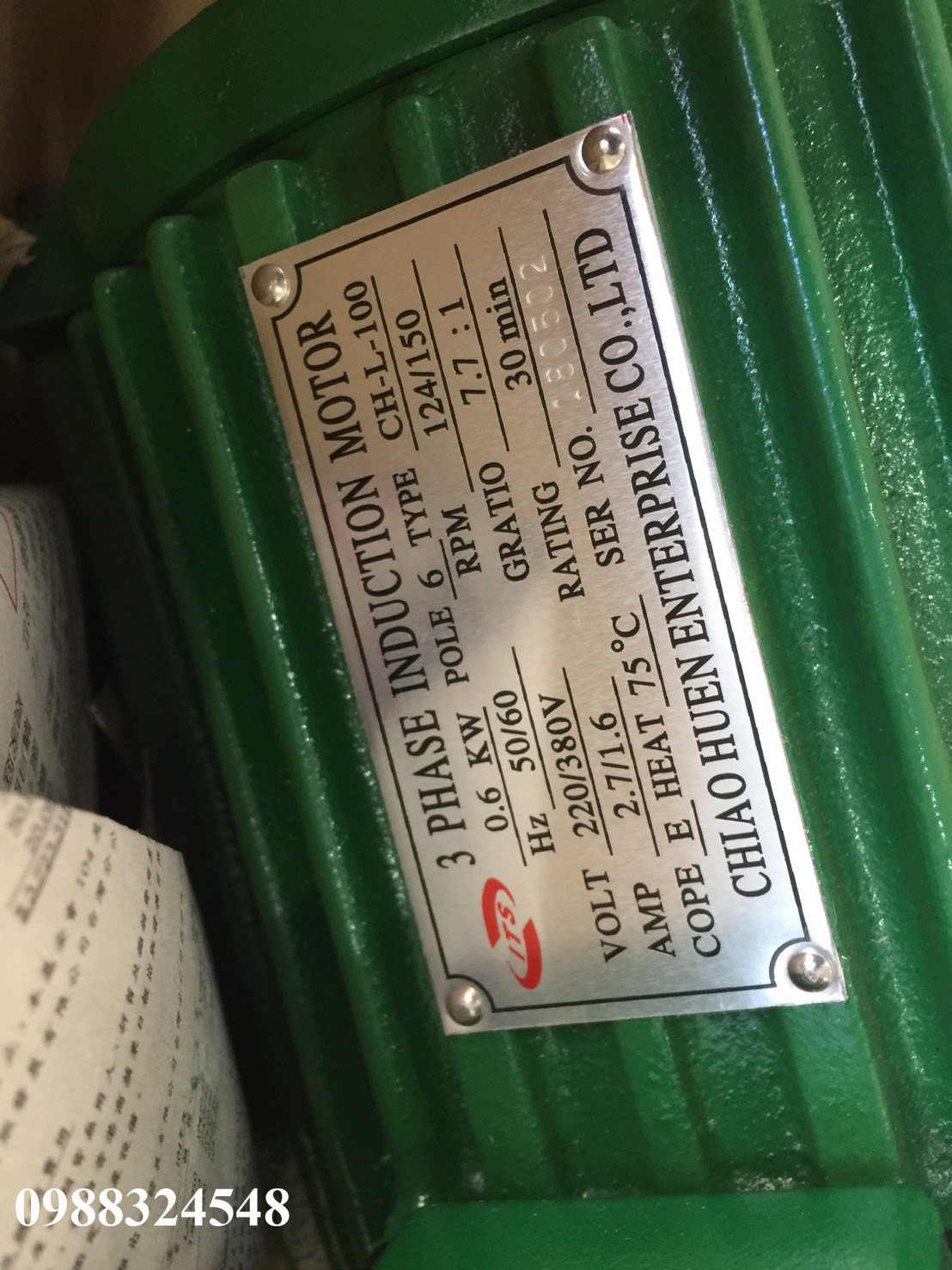 Motor dầm biên ITS 0.6kw CH-L-100 / 0.6KW ITS Geared Motor CH-L-100