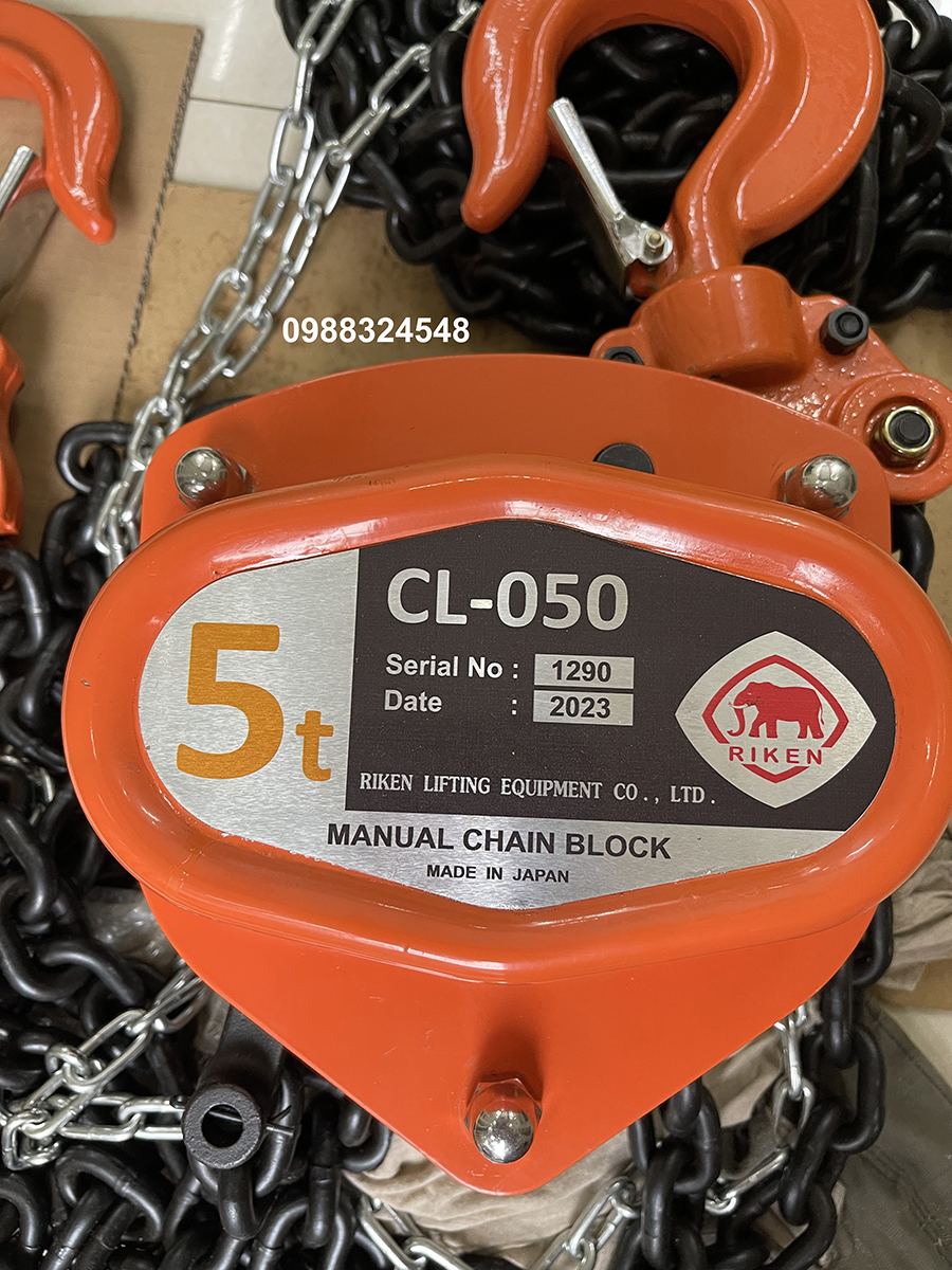 Pa lăng kéo tay Riken CL050/ CL050 Riken Manual Chain Hoist
