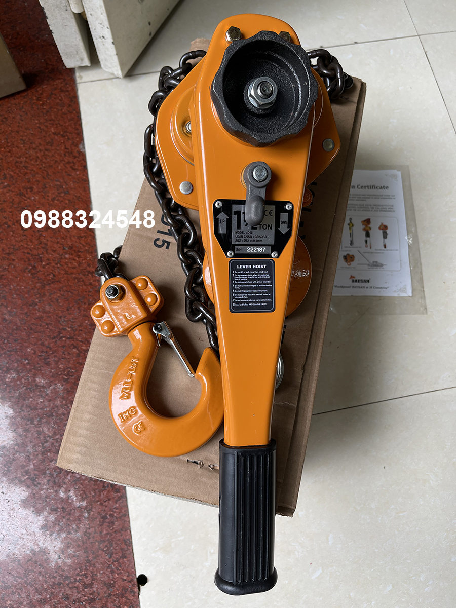Pa lăng lắc tay 1.5 tấn Daesan D15