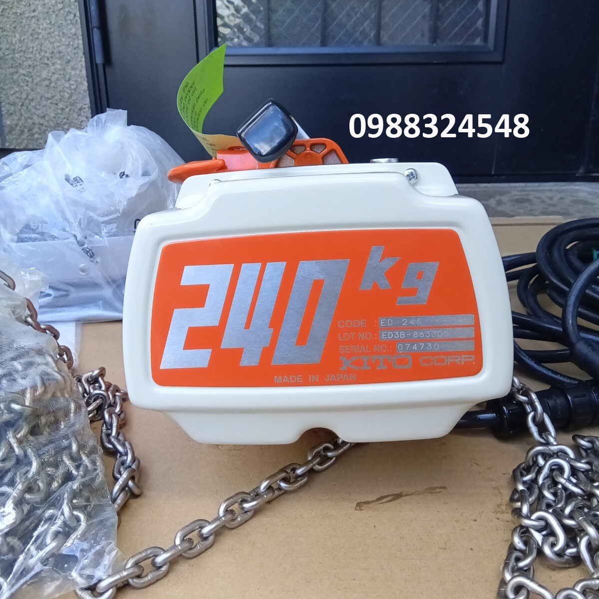 Pa lăng điện xích Kito 240kg ED24S / ED24S Kito Electric chain Hoist