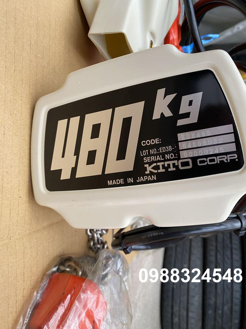 Pa lăng điện xích Kito 480kg EDX48S / EDX48S Kito Electric chain Hoist
