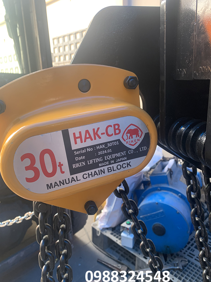 Pa lăng kéo tay Riken 30 tấn HAK-CB/ 30 ton HAK-CB Riken Manual Chain Hoist
