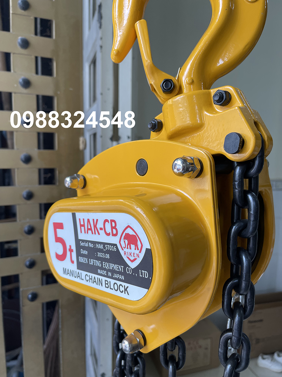 Pa lăng kéo tay Riken 5 tấn HAK-CB/ 5 ton HAK-CB Riken Manual Chain Hoist