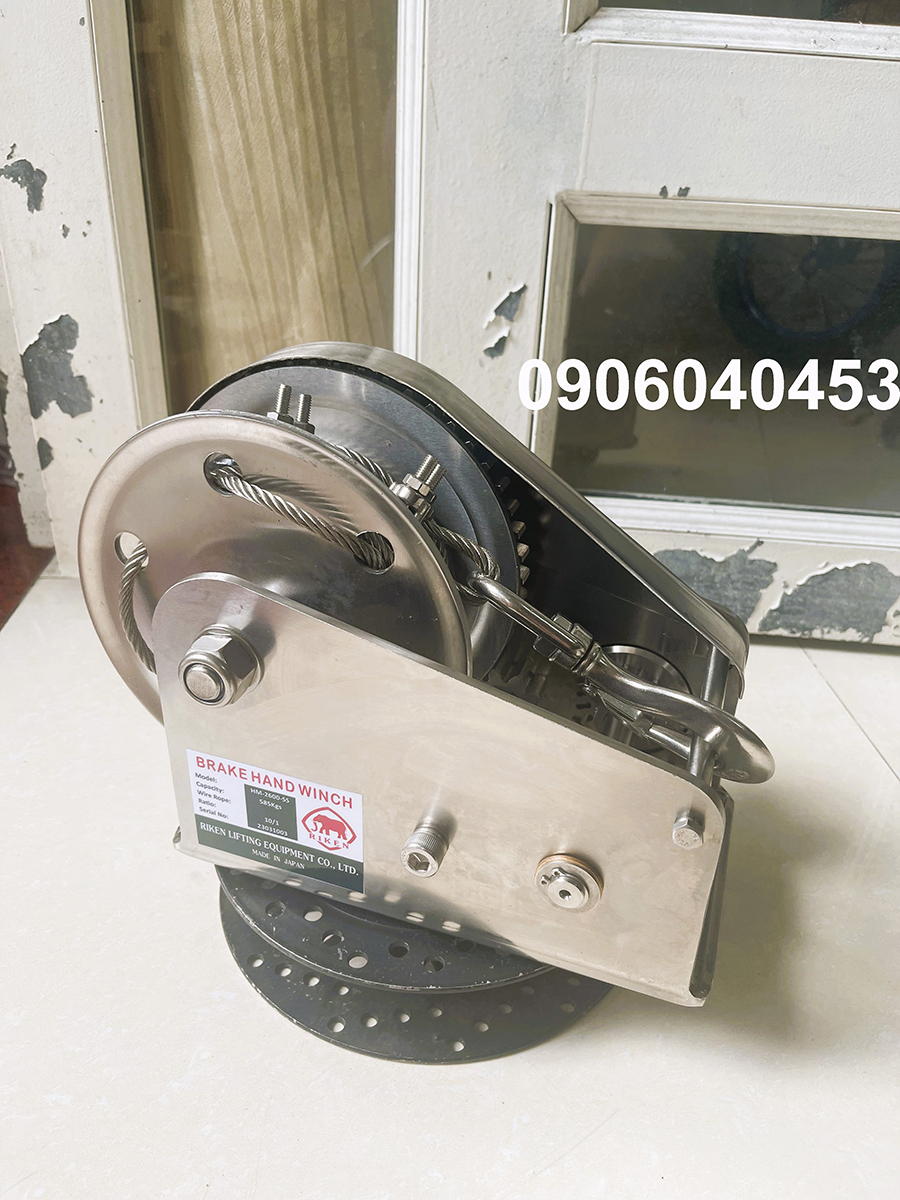 Tời quay tay inox 304 Riken HM-2600W-SS