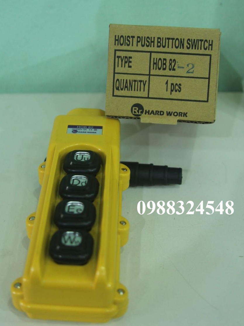 Tay điều khiển cầu trục Hard Work HOB82-2/ HOB82-2 Hard Work Pendant Push Button