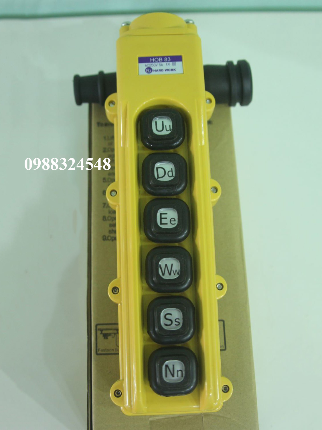Tay điều khiển cầu trục Hard Work HOB83-3/ HOB83-3 Hard Work Pendant Push Button