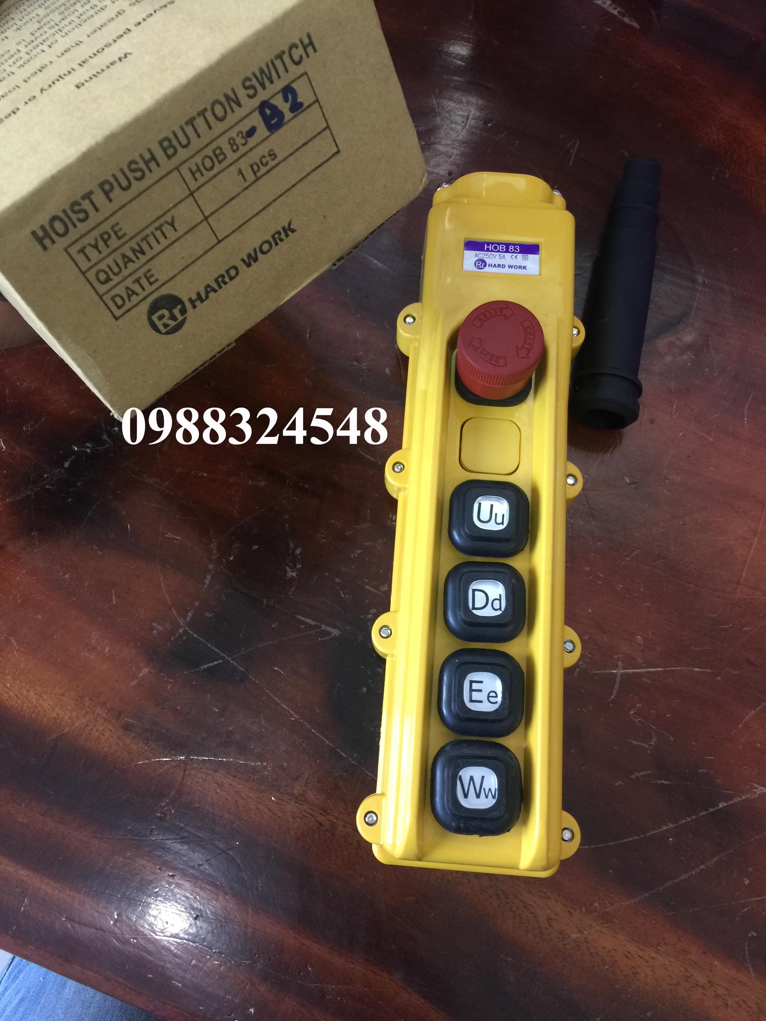 Tay điều khiển cầu trục Hard Work HOB83-B2/ HOB83-B2 Hard Work Pendant Push Button