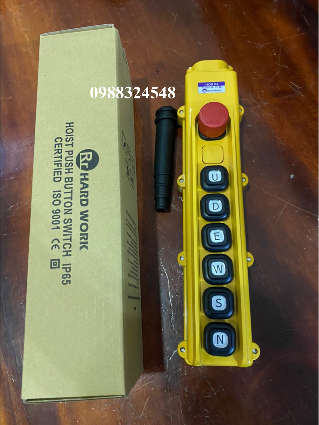 Tay điều khiển cầu trục Hard Work HOB84-B/ HOB84-B Hard Work Pendant Push Button