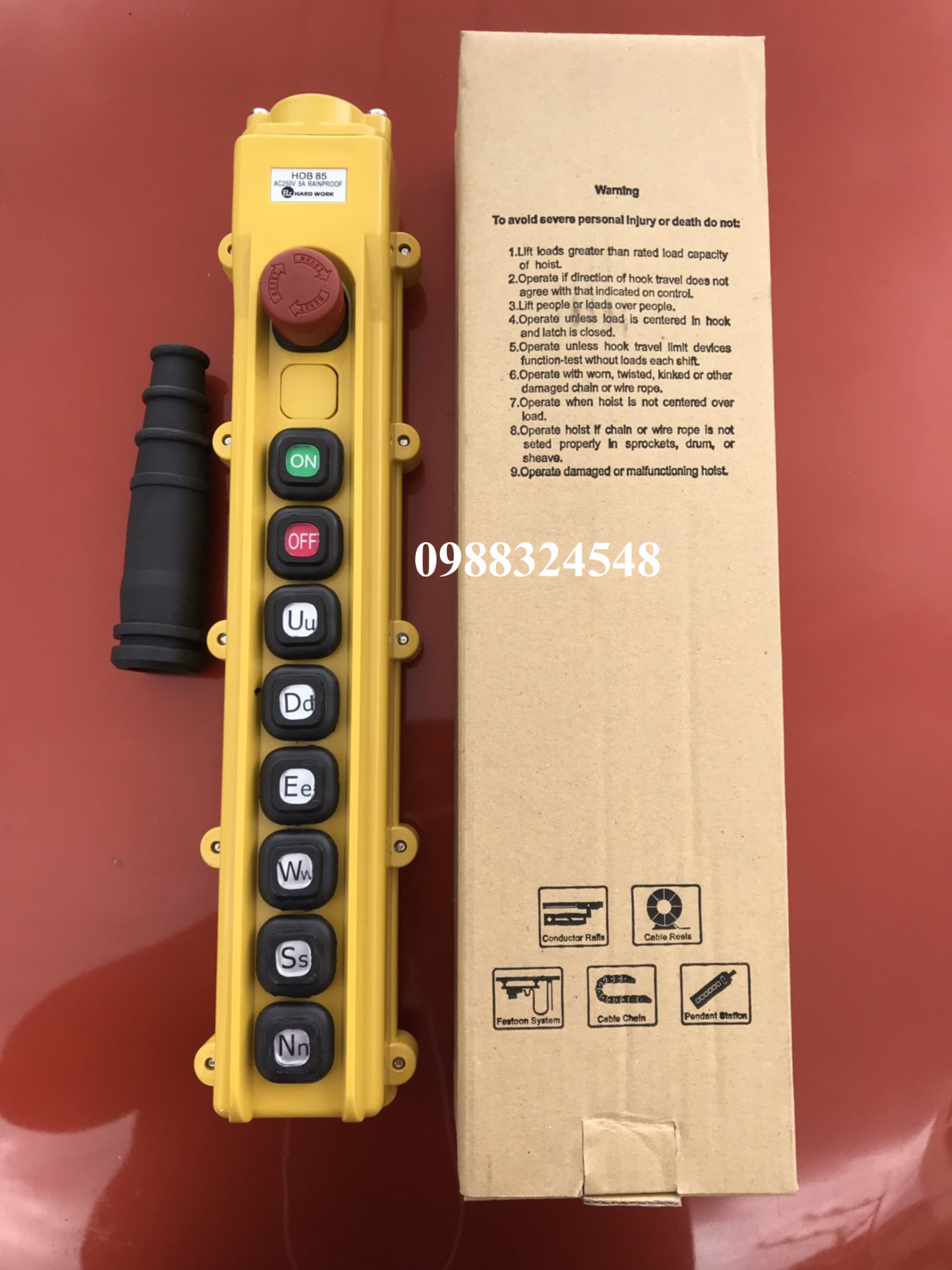 Tay điều khiển cầu trục Hard Work HOB85-BA3