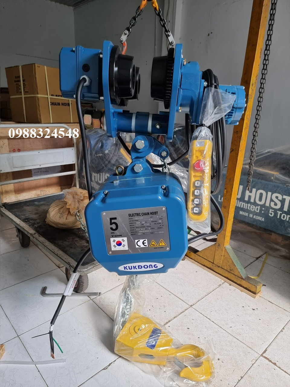 Pa lăng điện xích Kukdong 5 tấn KD-2M