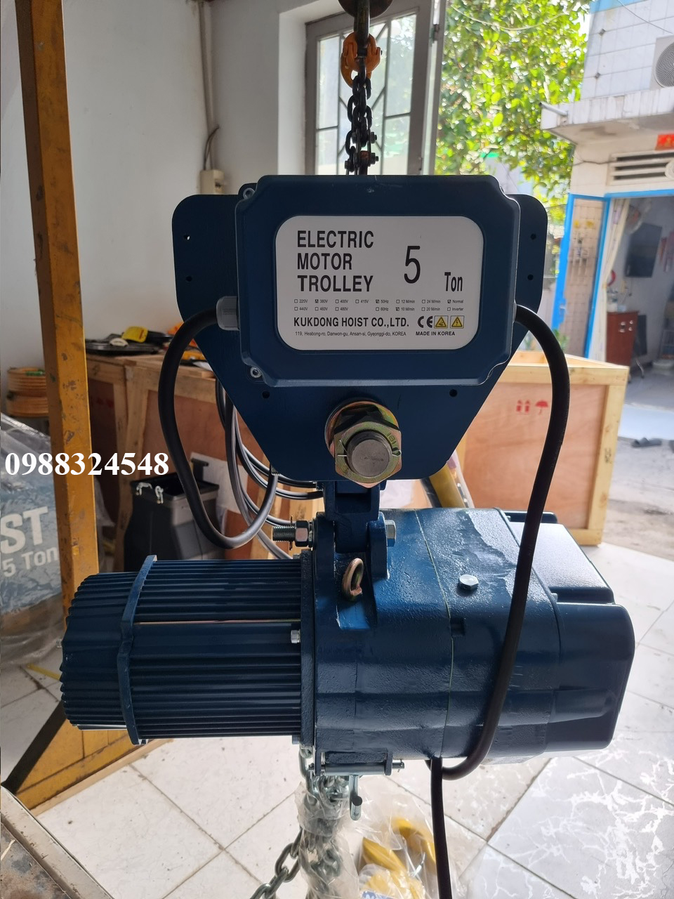 Pa lăng điện xích Kukdong 5 tấn KD-2M / KD-2M Kukdong Electric Chain Hoist