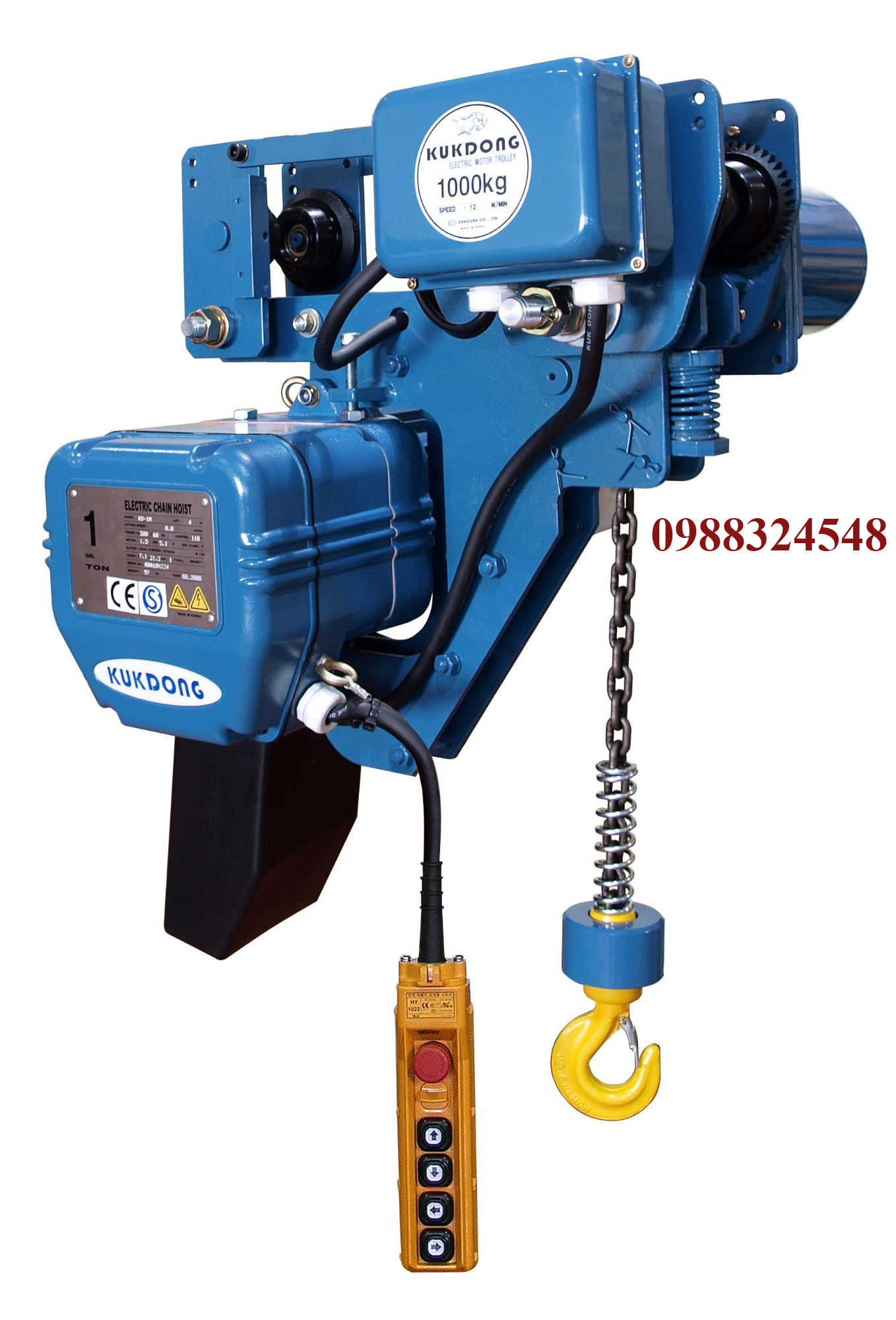 Pa lăng điện xích Kukdong 1 tấn KDL-1M