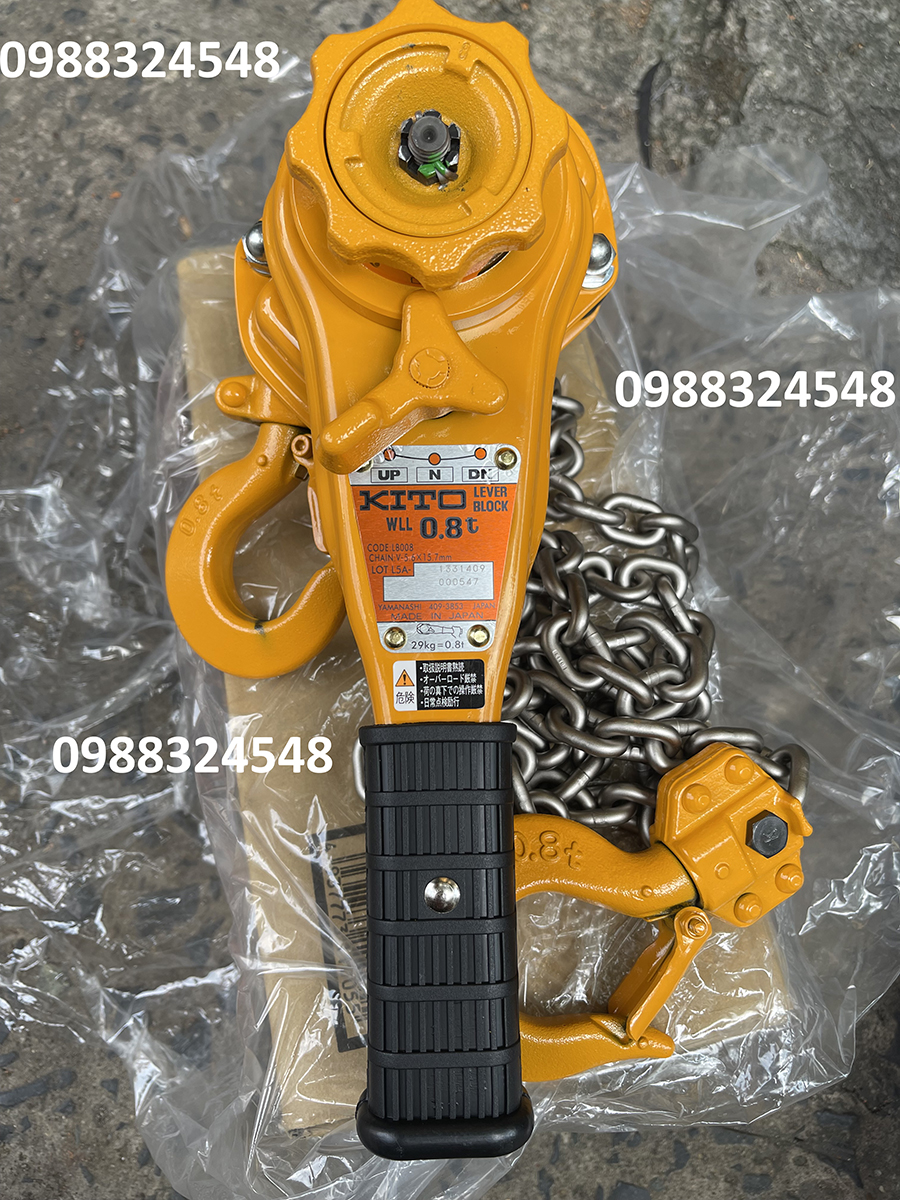 Pa lăng lắc tay Kito 0.8 tấn LB008
