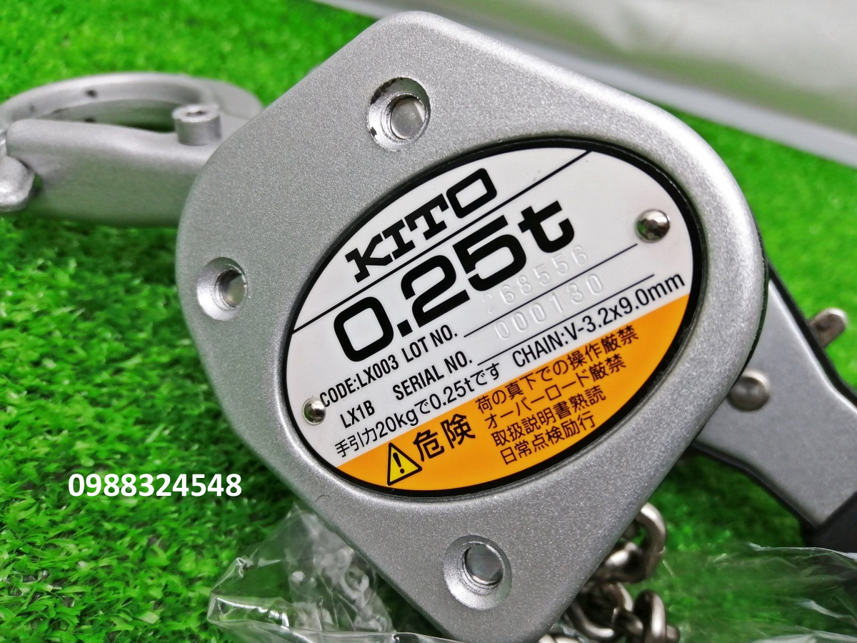 Pa lăng lắc tay Kito 250kg LX003 / LX003 Kito Lever Hoist