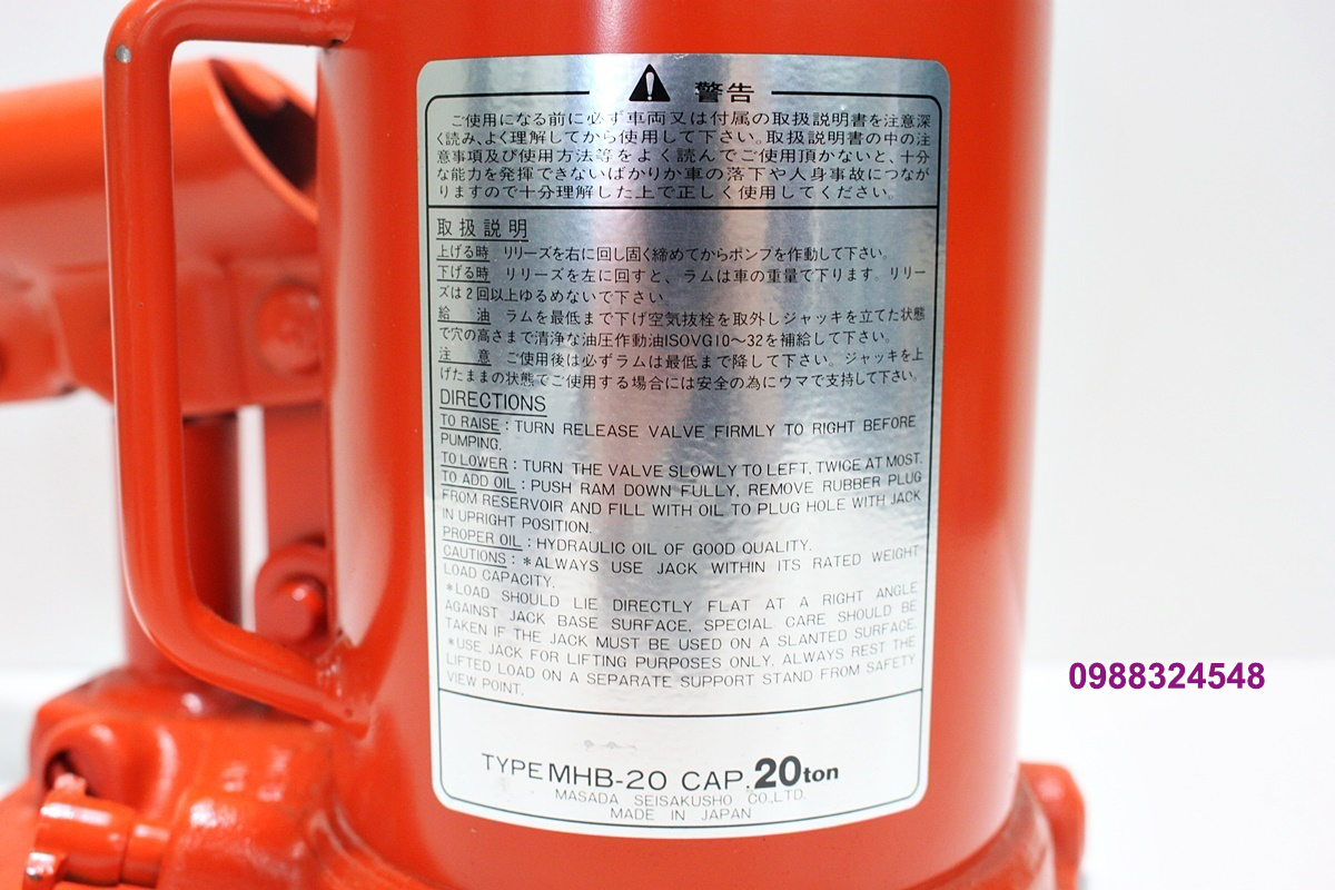 Con đội chai 20 tấn Masada MHB-20 / MHB-20 Masada Bottle Jack