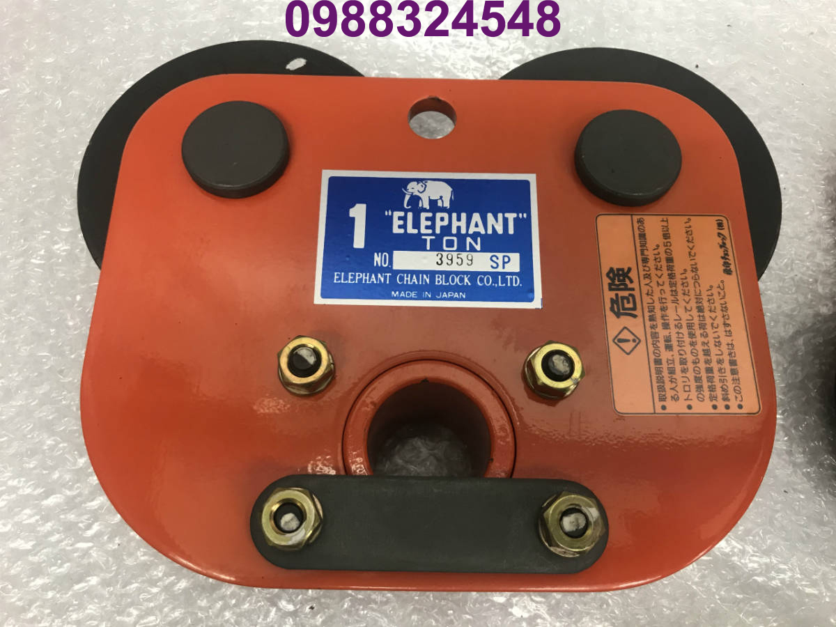 Con chạy đẩy tay 1 tấn Elephant P-1/ 1 ton P-1 Elephant Plain Trolley