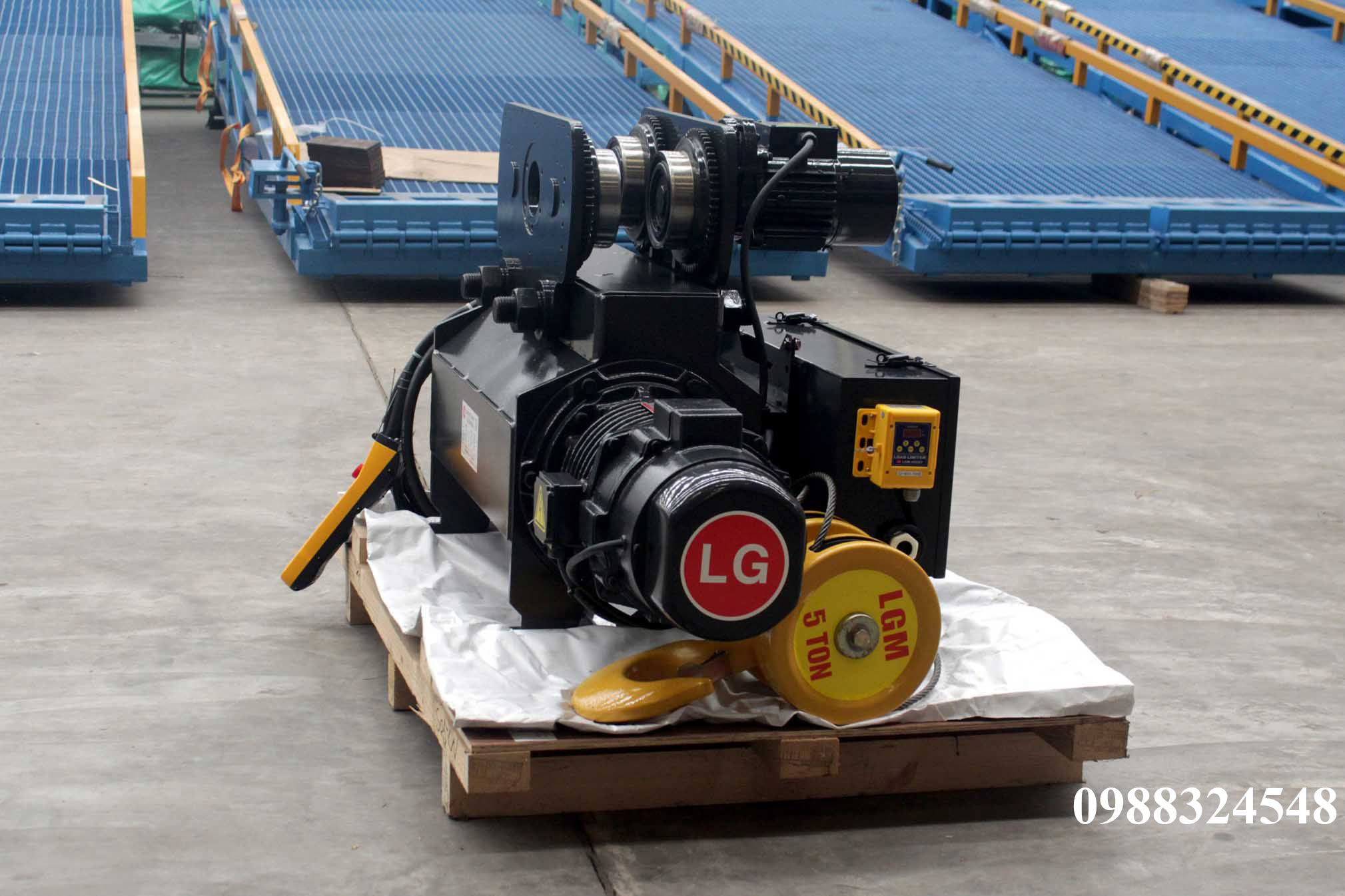 Pa lăng cáp điện LGM dầm đơn 5 tấn S-05-LN / 5 ton LGM Mono Rail Wire Rope Hoist