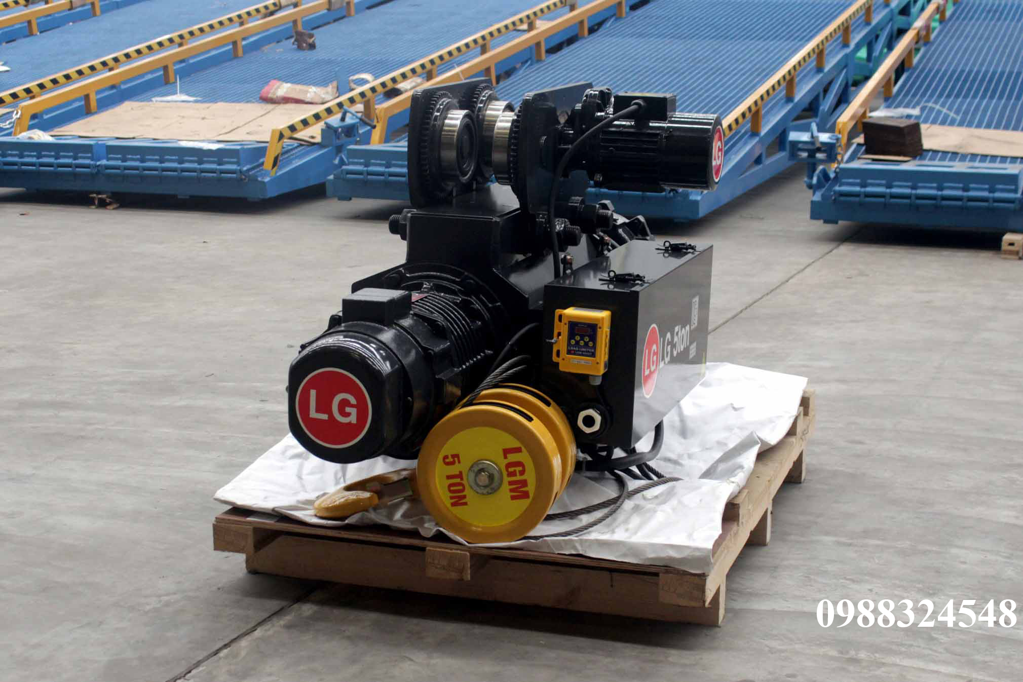 Pa lăng cáp điện LGM dầm đơn 5 tấn S-05-LN / 5 ton LGM Mono Rail Wire Rope Hoist