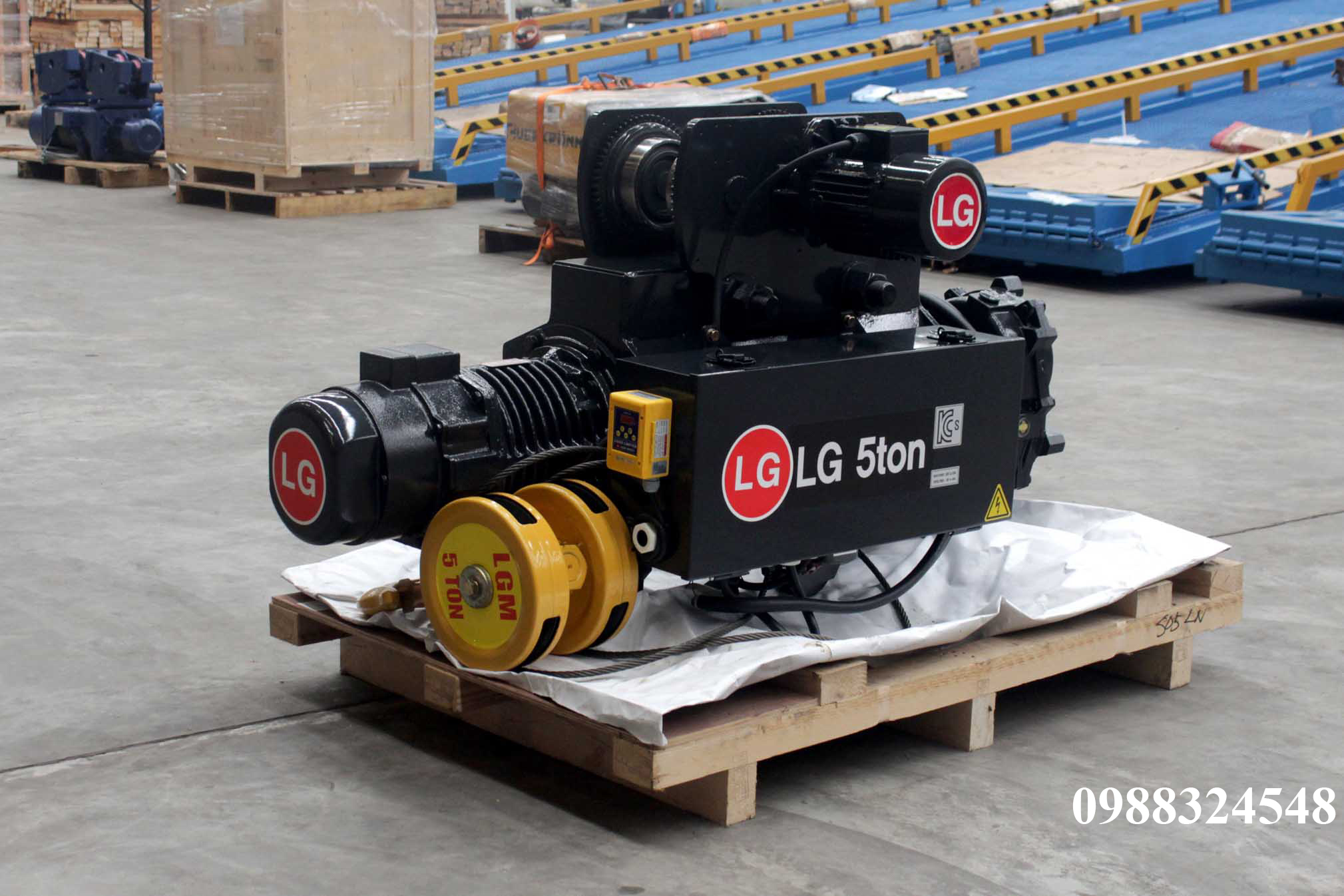 Pa lăng cáp điện LGM dầm đơn 5 tấn S-05-LN / 5 ton LGM Mono Rail Wire Rope Hoist