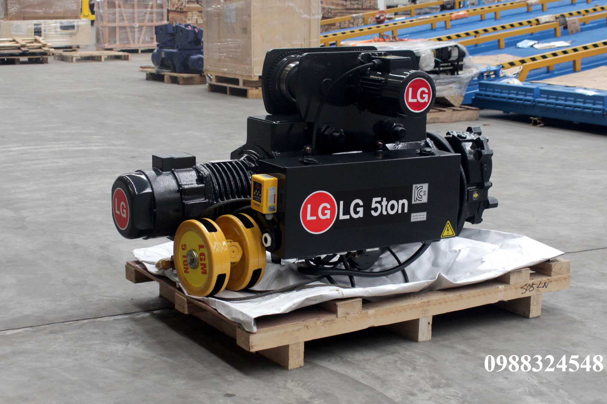 Pa lăng cáp điện LGM dầm đơn 5 tấn S-05-LN / 5 ton LGM Mono Rail Wire Rope Hoist