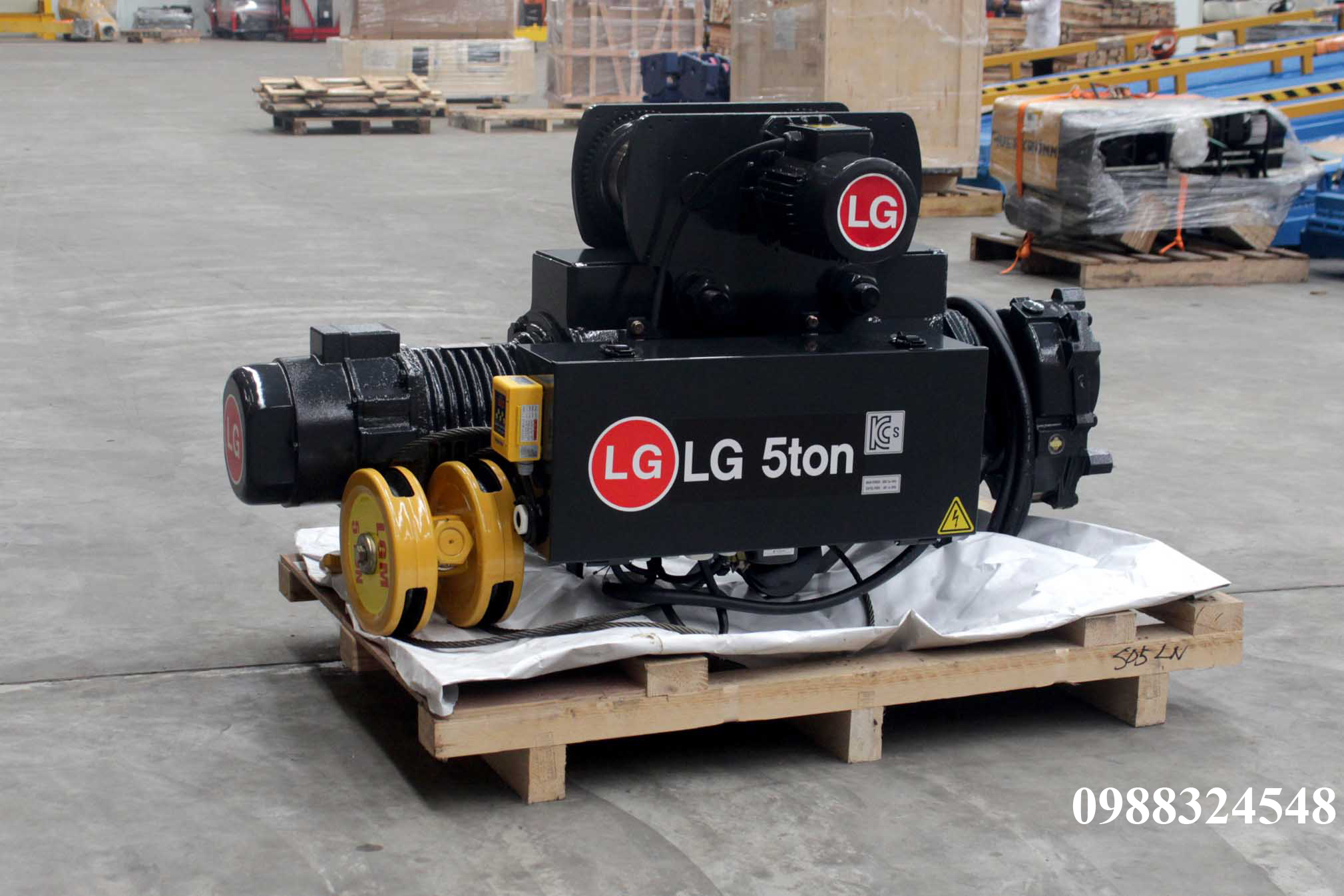 Pa lăng cáp điện LGM dầm đơn 5 tấn S-05-LN / 5 ton LGM Mono Rail Wire Rope Hoist