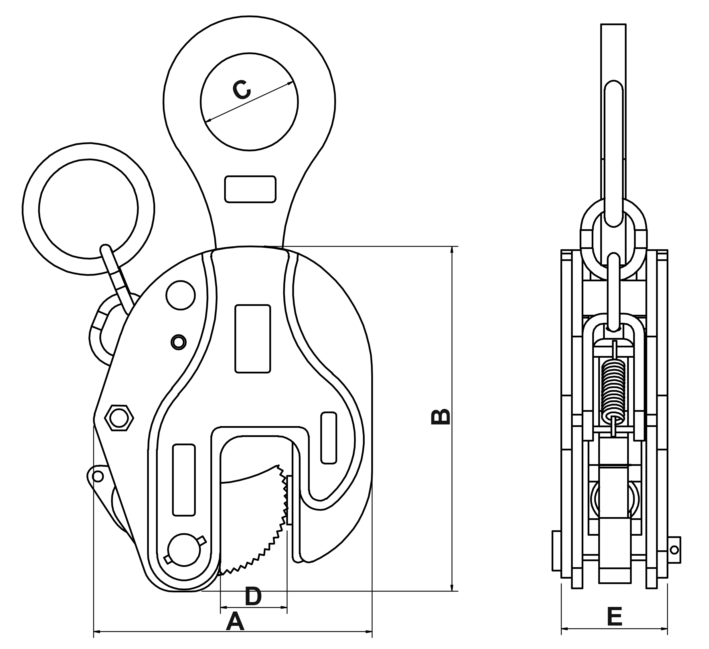 Kẹp tôn đứng 2 tấn SCDH2/ SCDH Type Vertical Lifting Clamps