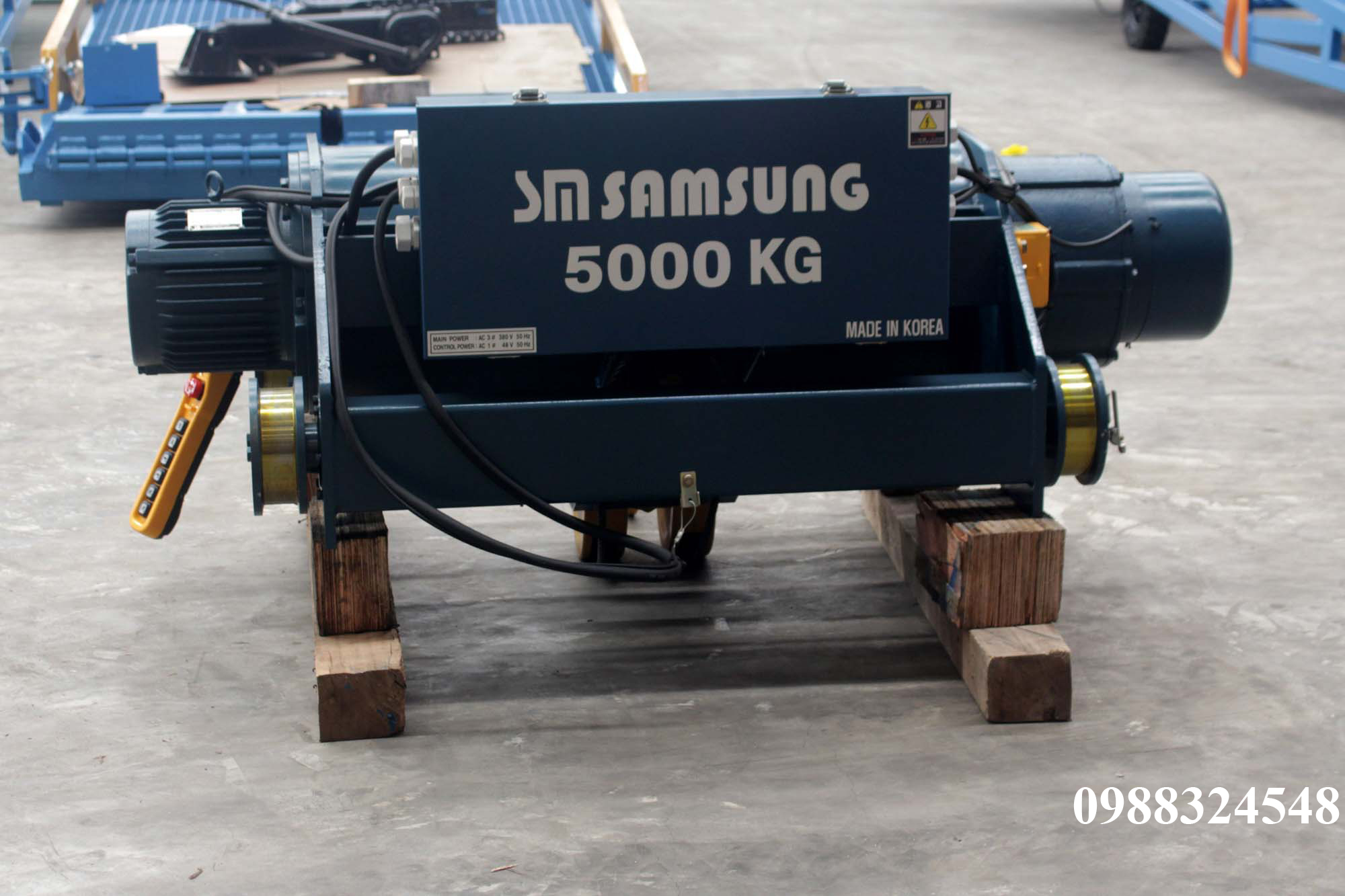 Pa lăng cáp điện Samsung dầm đôi 5 tấn SD0050