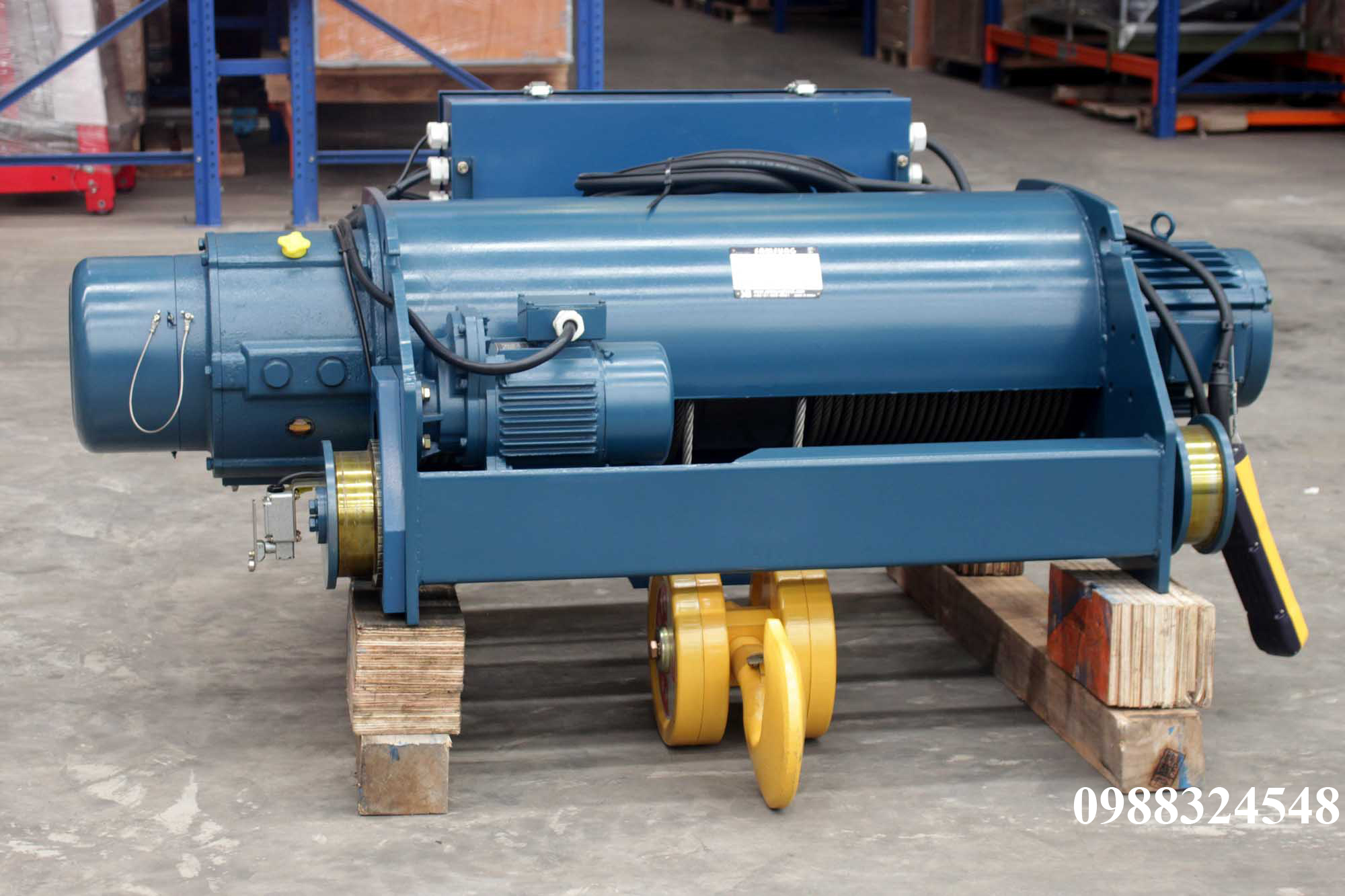 Pa lăng cáp điện Samsung dầm đôi 5 tấn SD0050 / 5 ton Samsung Double Rail Wire Rope Hoist