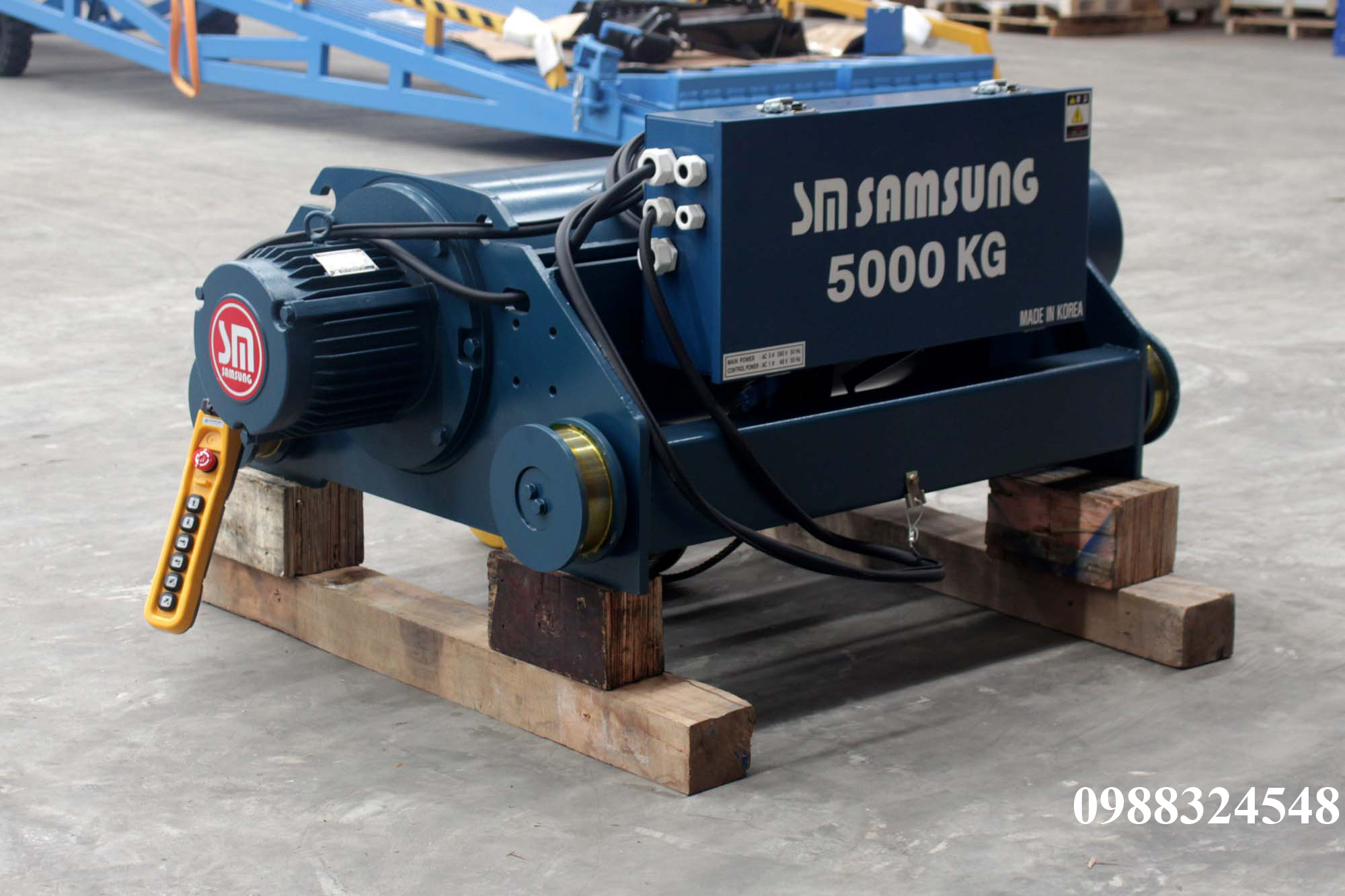 Pa lăng cáp điện Samsung dầm đôi 5 tấn SD0050 / 5 ton Samsung Double Rail Wire Rope Hoist