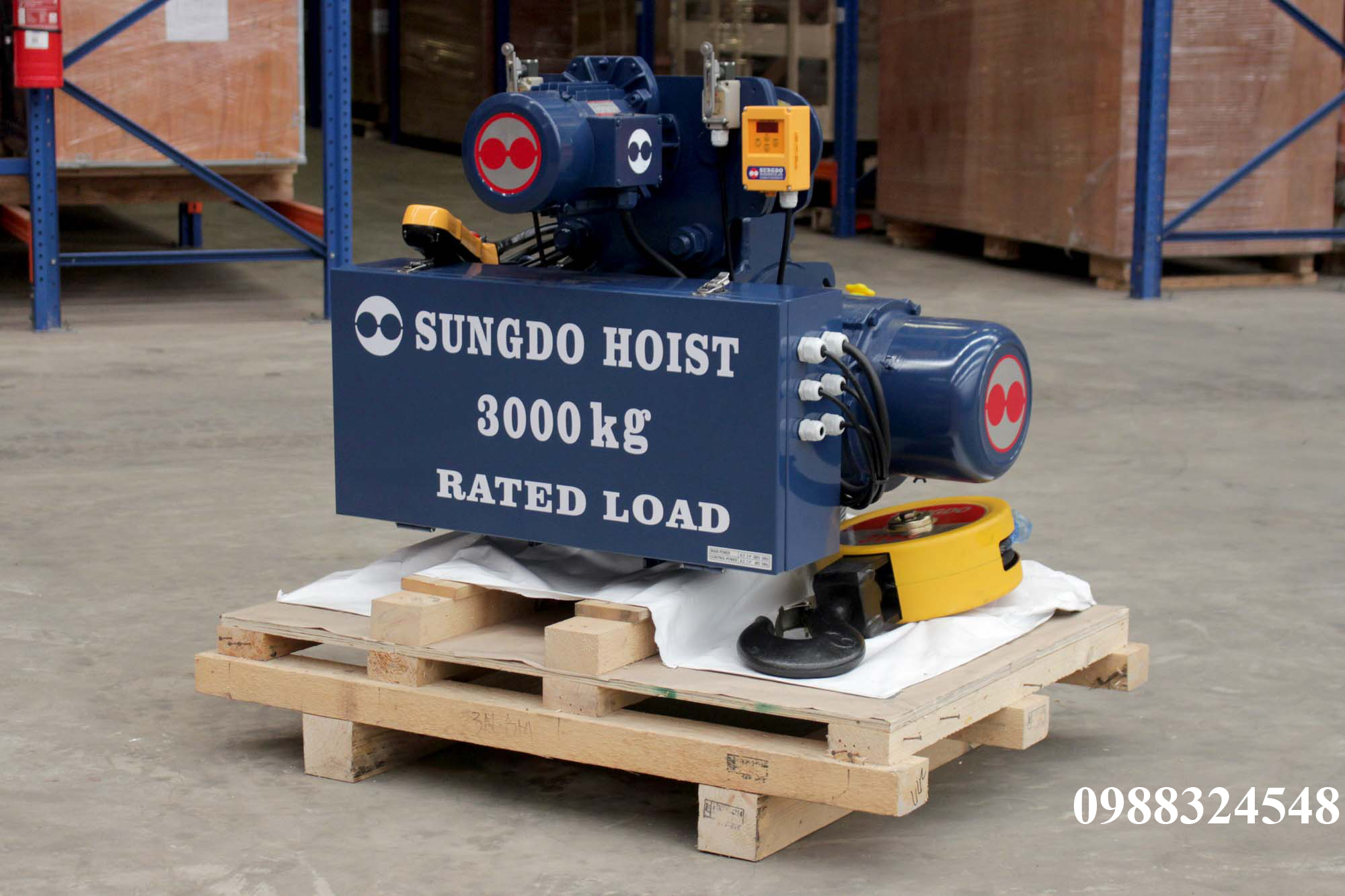 Pa lăng cáp điện Sungdo dầm đơn 3 tấn SM3-H6-MH / 3 ton Sungdo Mono Rail Wire Rope Hoist