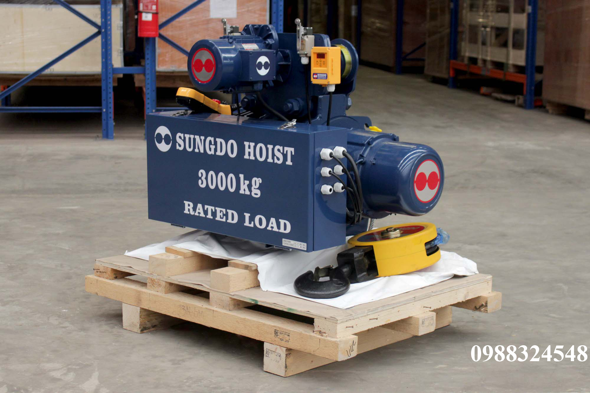 Pa lăng cáp điện Sungdo dầm đơn 3 tấn SM3-H6-MH / 3 ton Sungdo Mono Rail Wire Rope Hoist
