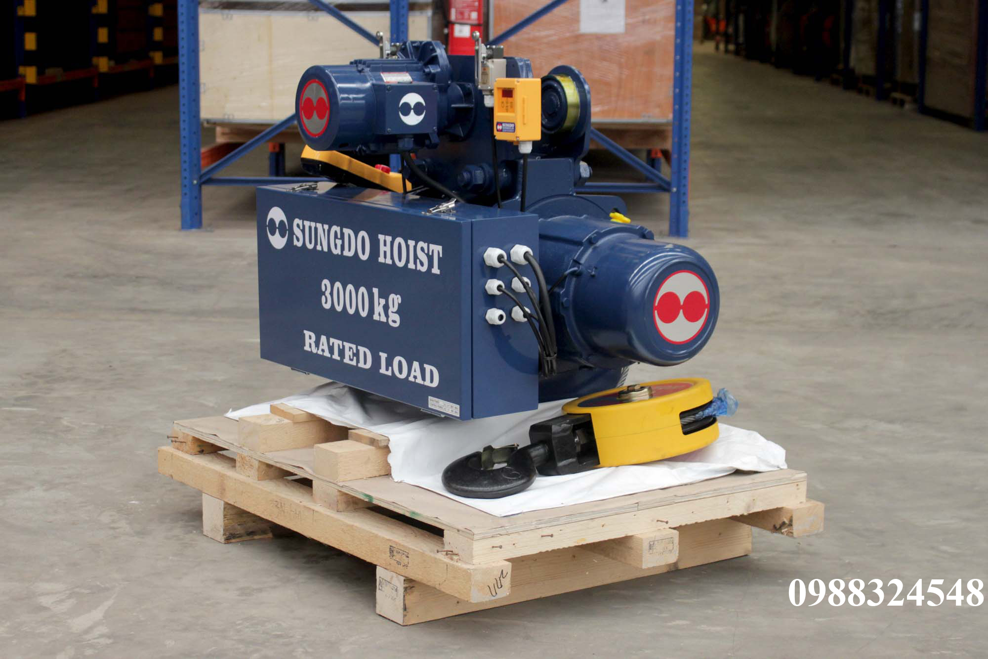 Pa lăng cáp điện Sungdo dầm đơn 3 tấn SM3-H6-MH / 3 ton Sungdo Mono Rail Wire Rope Hoist