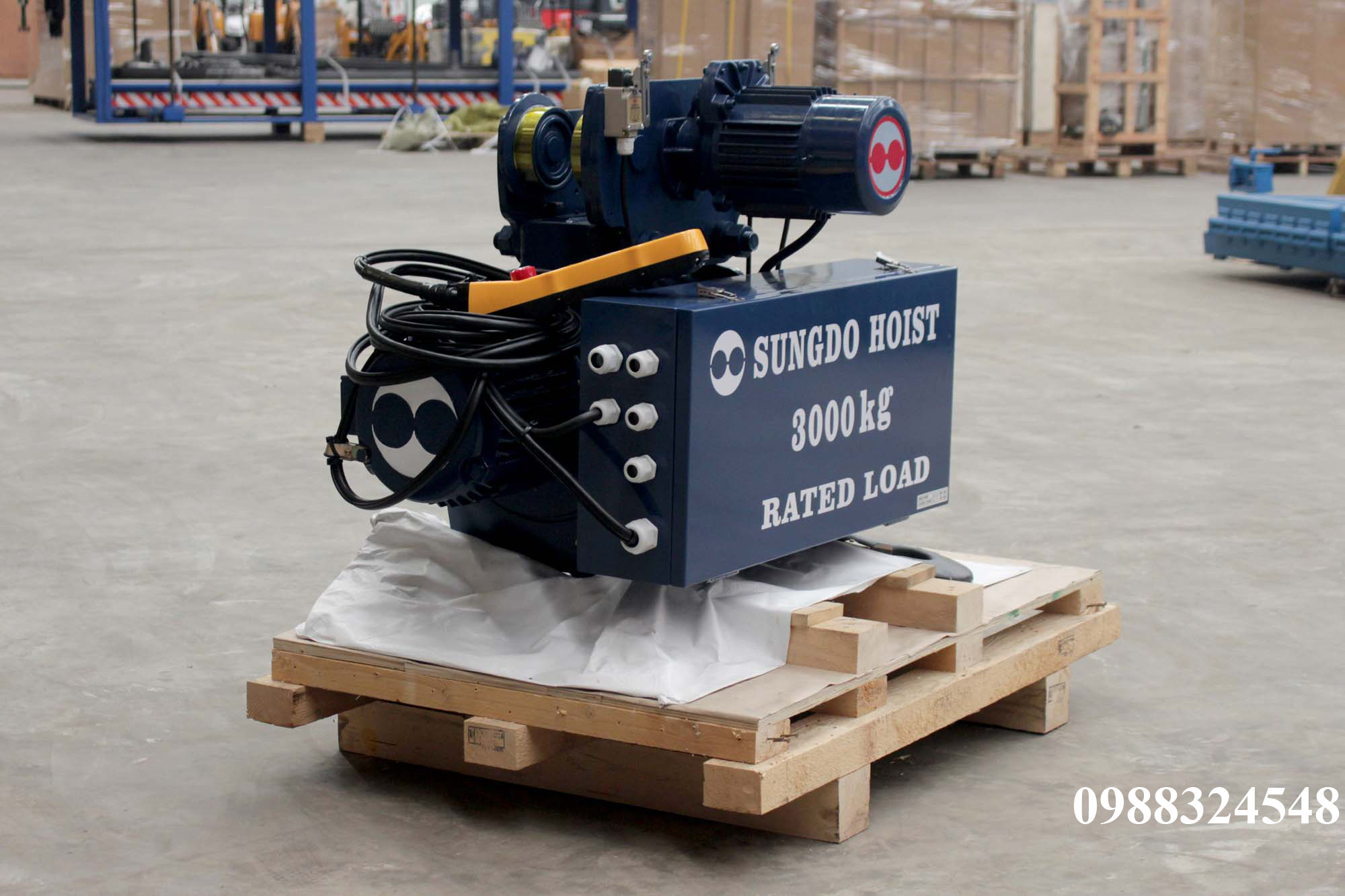 Pa lăng cáp điện Sungdo dầm đơn 3 tấn SM3-H6-MH / 3 ton Sungdo Mono Rail Wire Rope Hoist