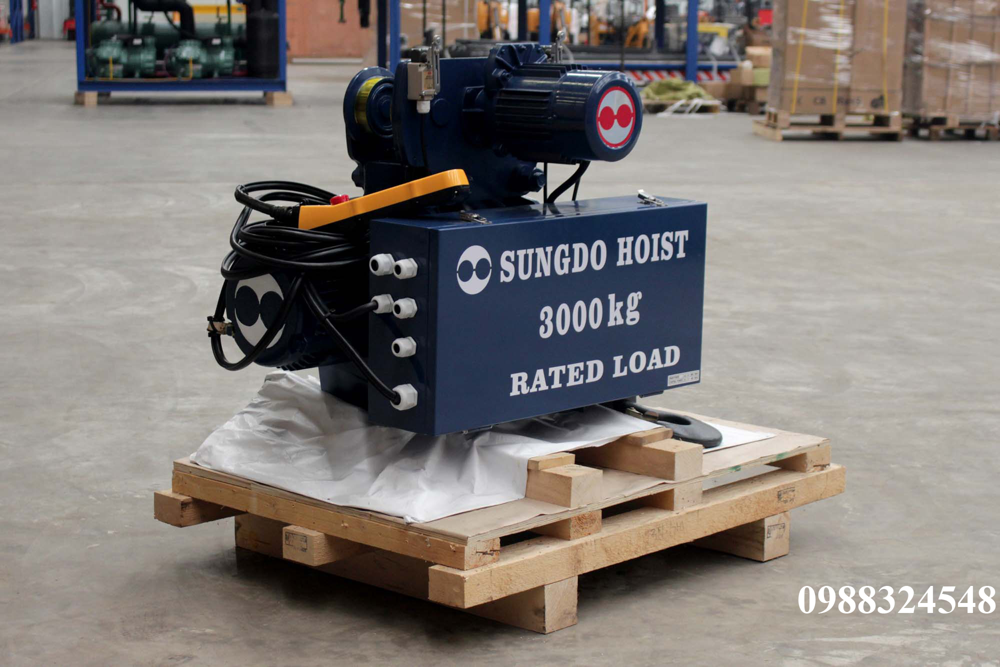 Pa lăng cáp điện Sungdo dầm đơn 3 tấn SM3-H6-MH / 3 ton Sungdo Mono Rail Wire Rope Hoist