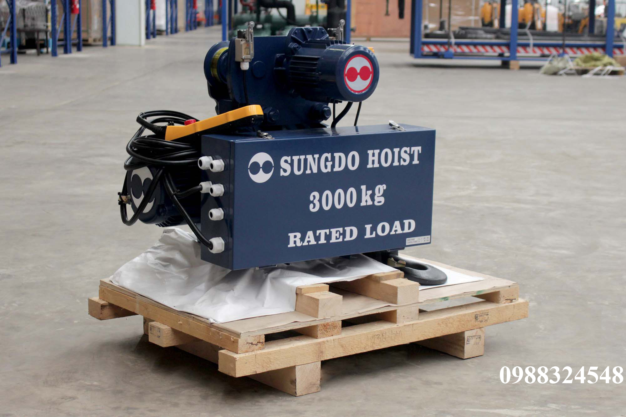 Pa lăng cáp điện Sungdo dầm đơn 3 tấn SM3-H6-MH / 3 ton Sungdo Mono Rail Wire Rope Hoist