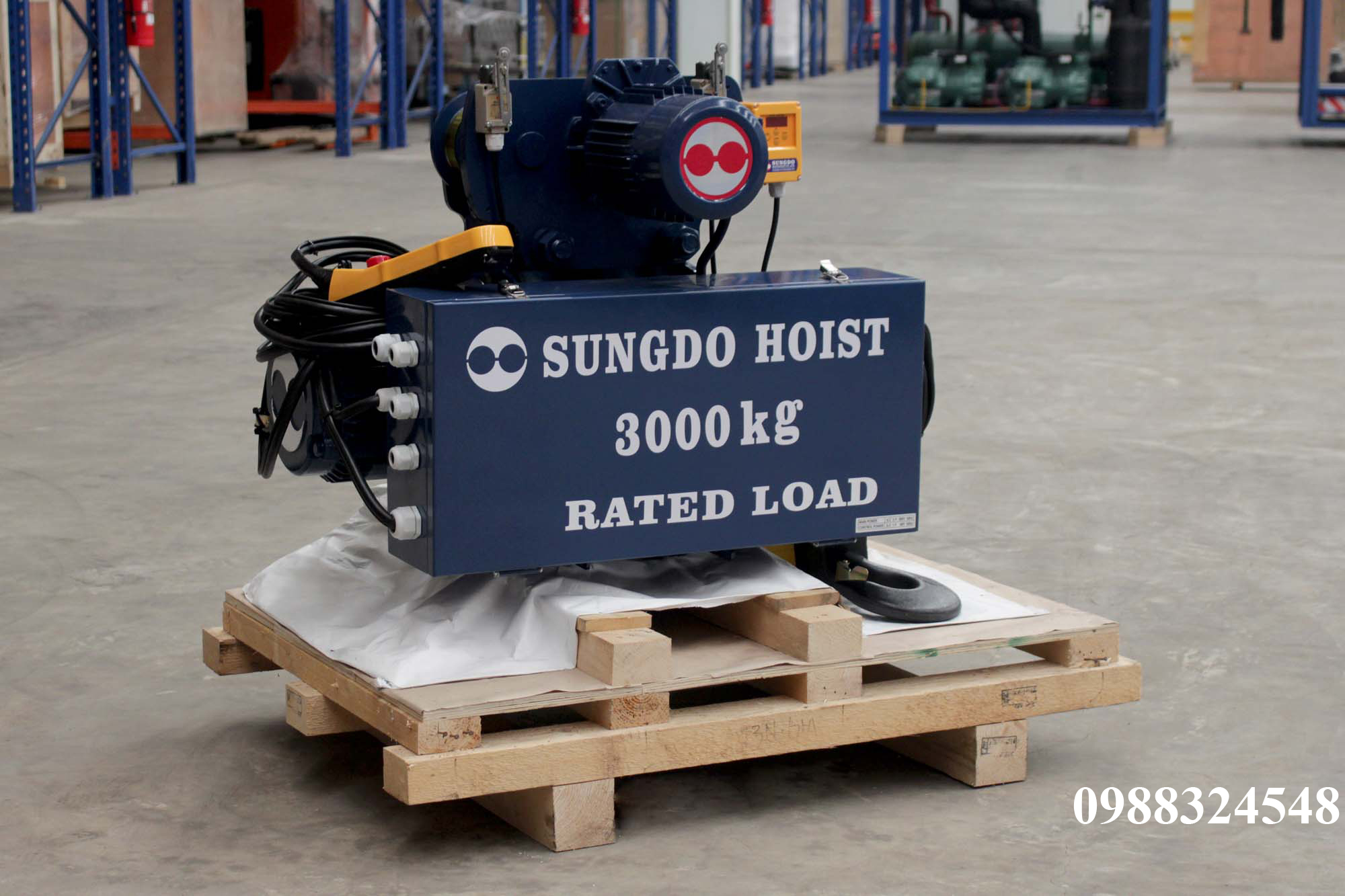 Pa lăng cáp điện Sungdo dầm đơn 3 tấn SM3-H6-MH / 3 ton Sungdo Mono Rail Wire Rope Hoist