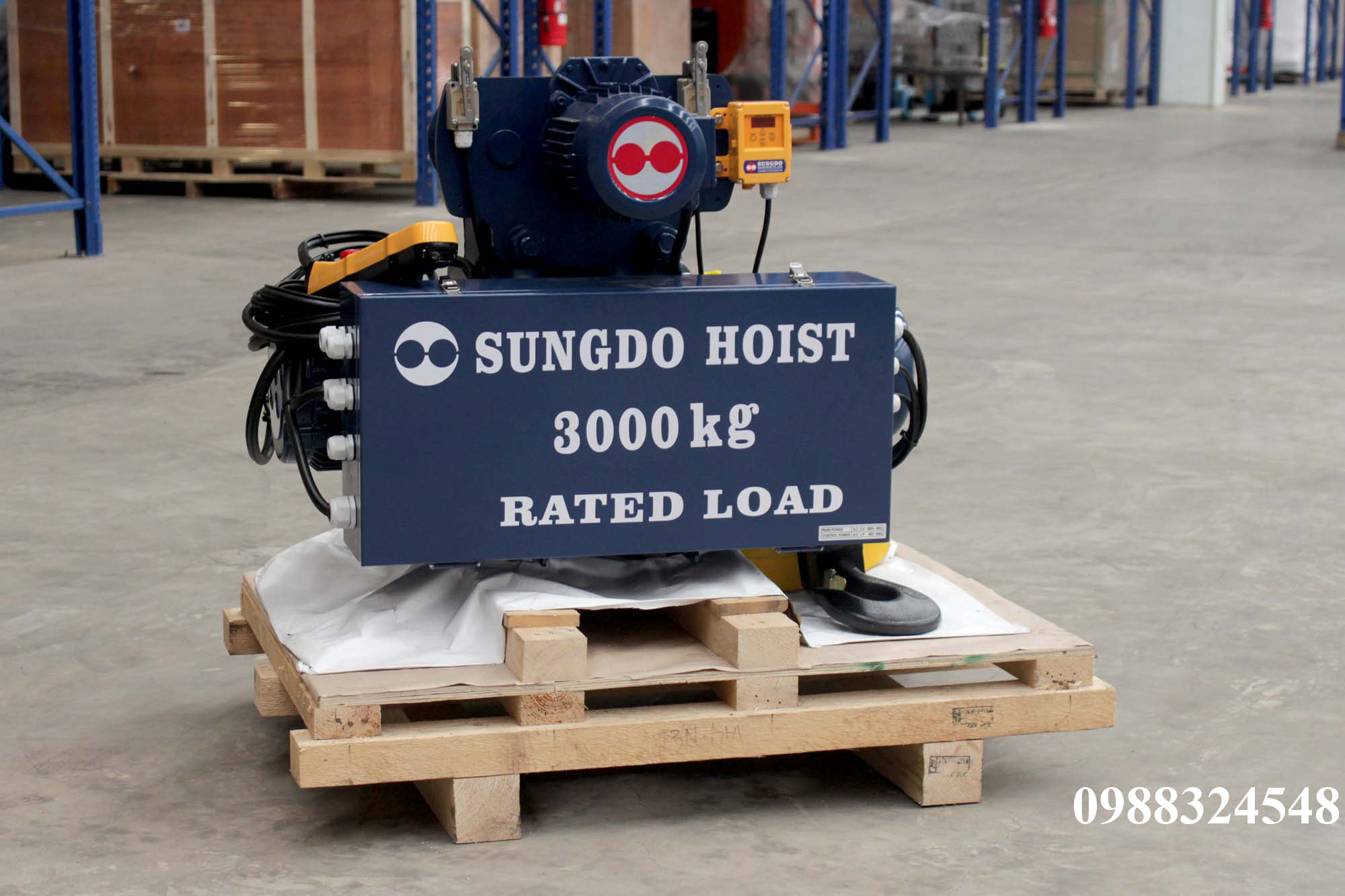 Pa lăng cáp điện Sungdo dầm đơn 3 tấn SM3-H6-MH / 3 ton Sungdo Mono Rail Wire Rope Hoist