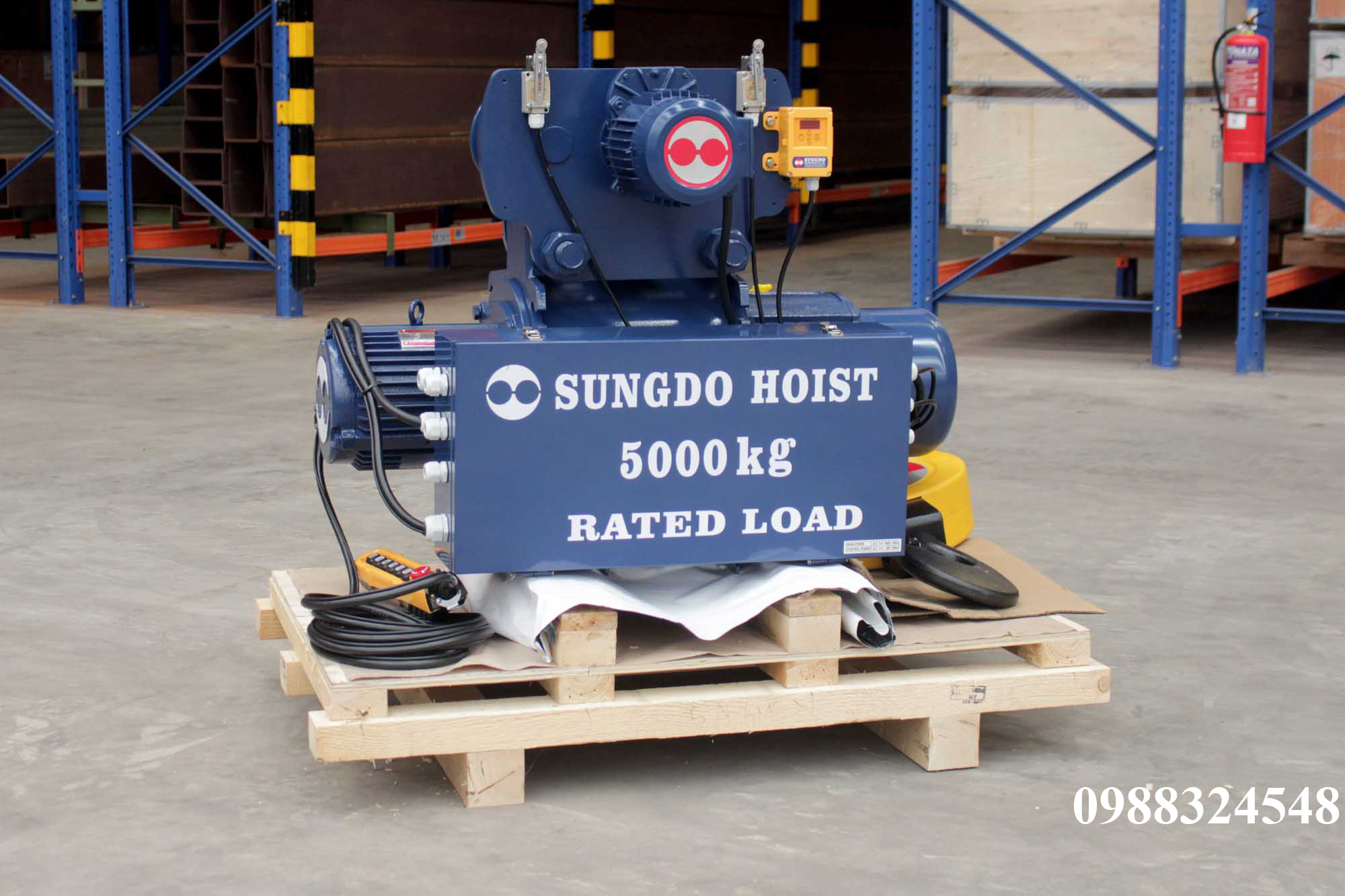 Pa lăng cáp điện Sungdo dầm đơn 5 tấn SM5-H6-MH / 5 ton Sungdo Mono Rail Wire Rope Hoist