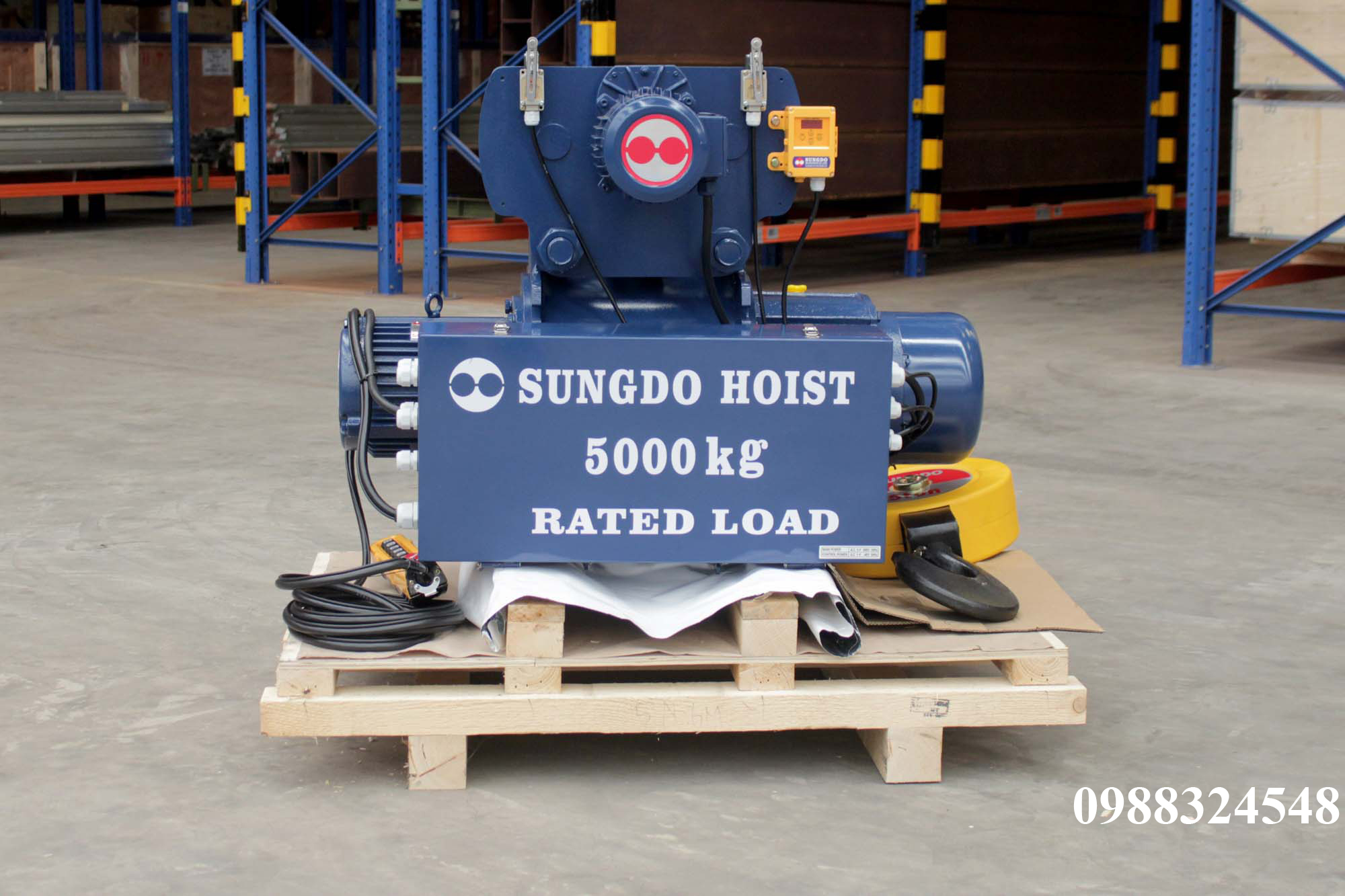 Pa lăng cáp điện Sungdo dầm đơn 5 tấn SM5-H6-MH / 5 ton Sungdo Mono Rail Wire Rope Hoist