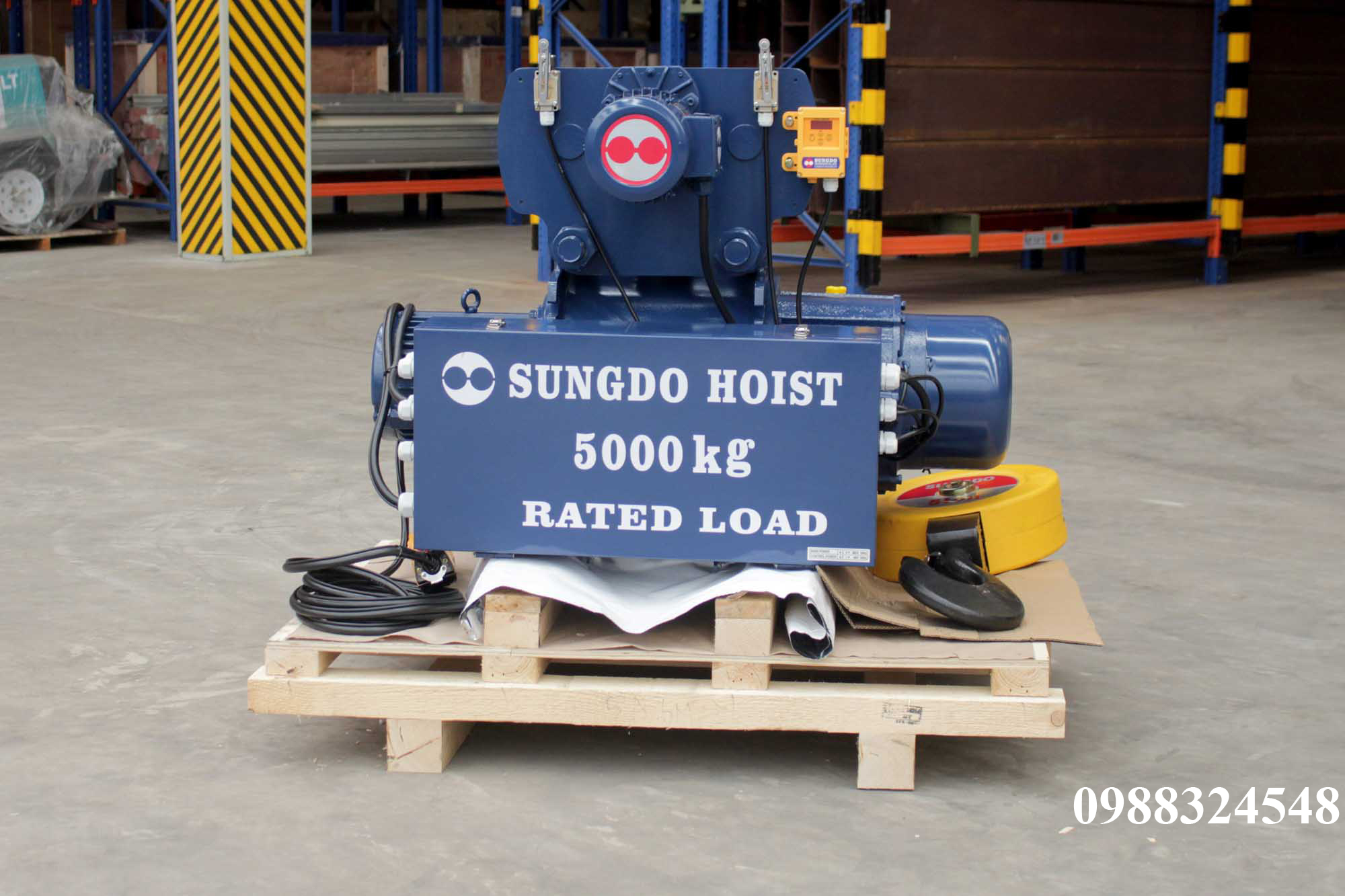 Pa lăng cáp điện Sungdo dầm đơn 5 tấn SM5-H6-MH / 5 ton Sungdo Mono Rail Wire Rope Hoist