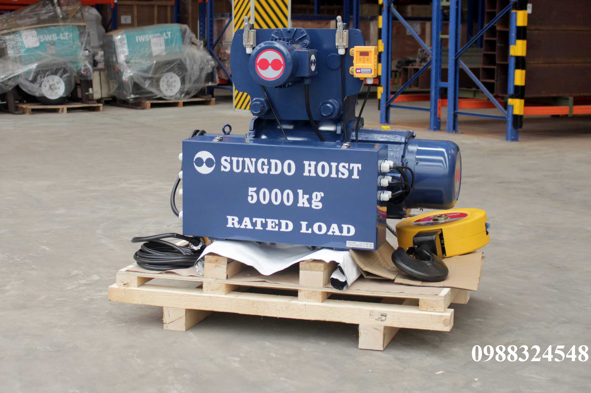 Pa lăng cáp điện Sungdo dầm đơn 5 tấn SM5-H6-MH / 5 ton Sungdo Mono Rail Wire Rope Hoist