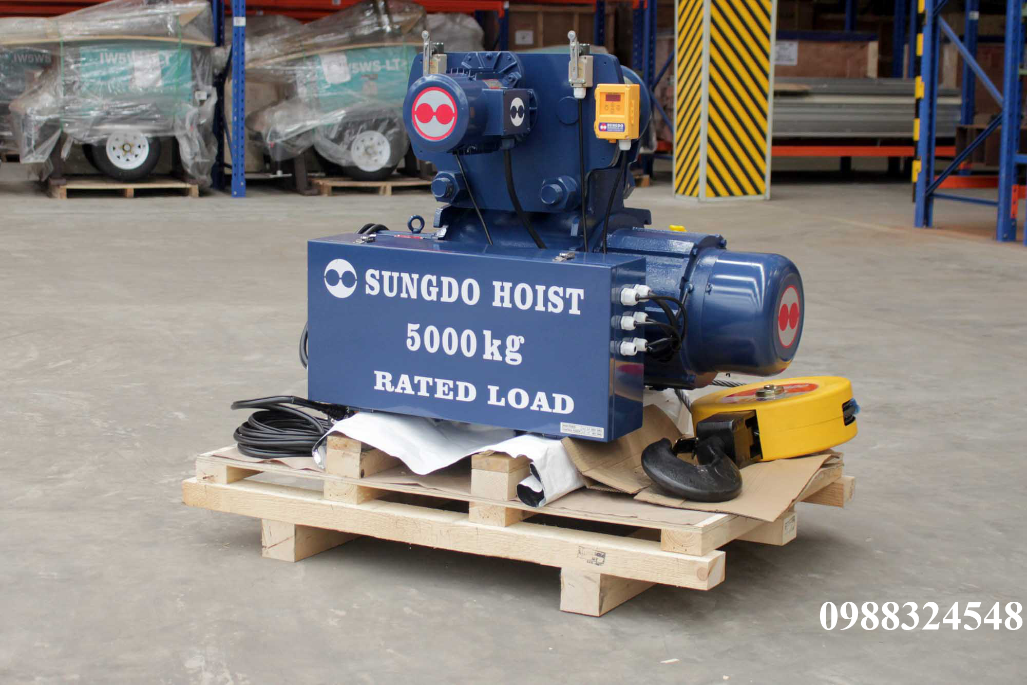 Pa lăng cáp điện Sungdo dầm đơn 5 tấn SM5-H6-MH / 5 ton Sungdo Mono Rail Wire Rope Hoist