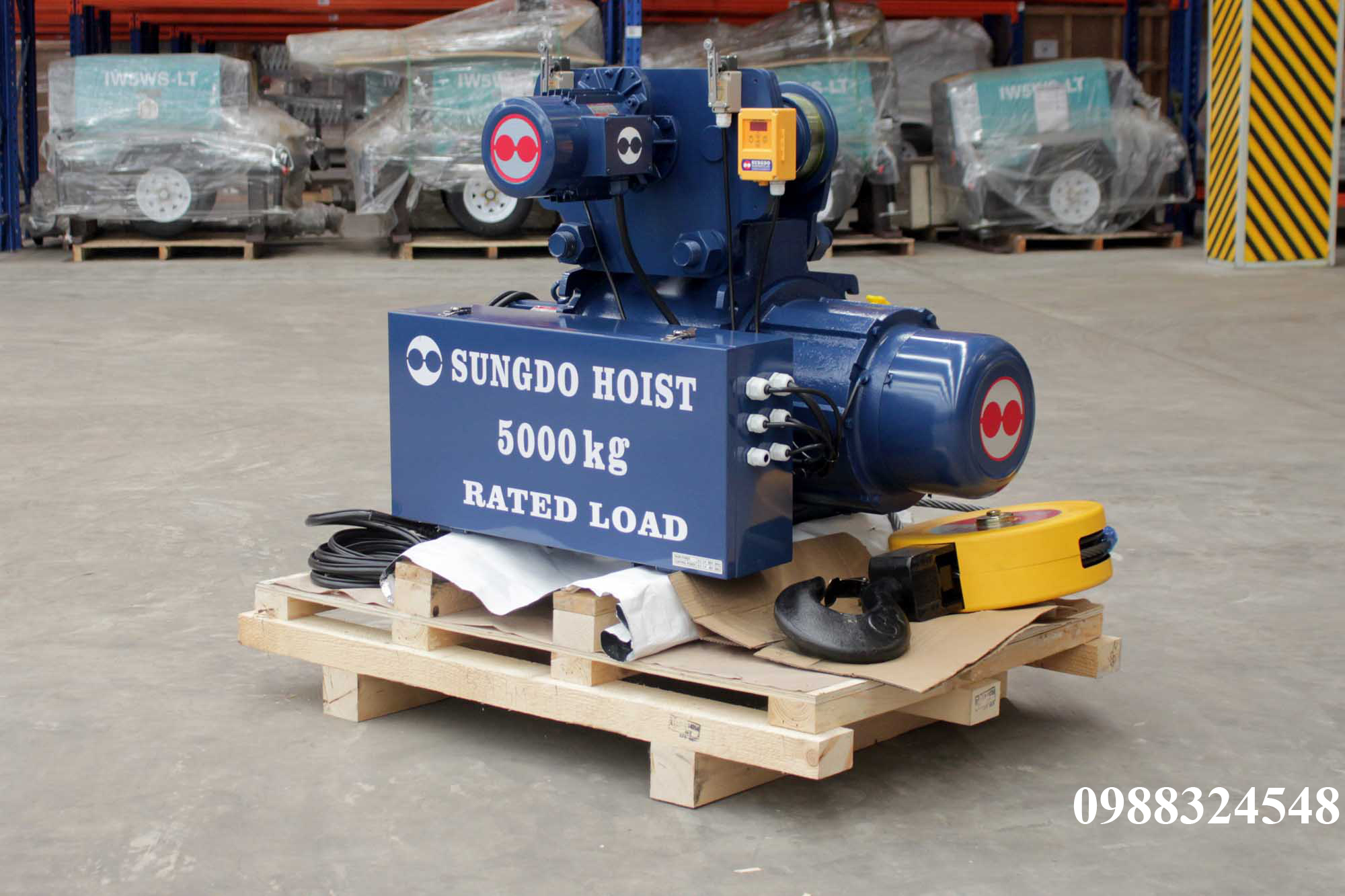 Pa lăng cáp điện Sungdo dầm đơn 5 tấn SM5-H6-MH / 5 ton Sungdo Mono Rail Wire Rope Hoist